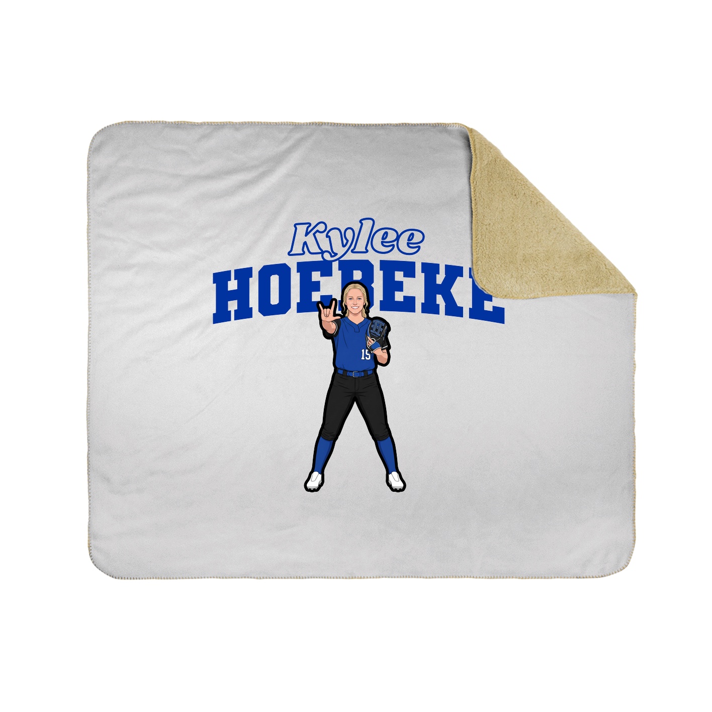 Throw Blanket — Name Arch in White