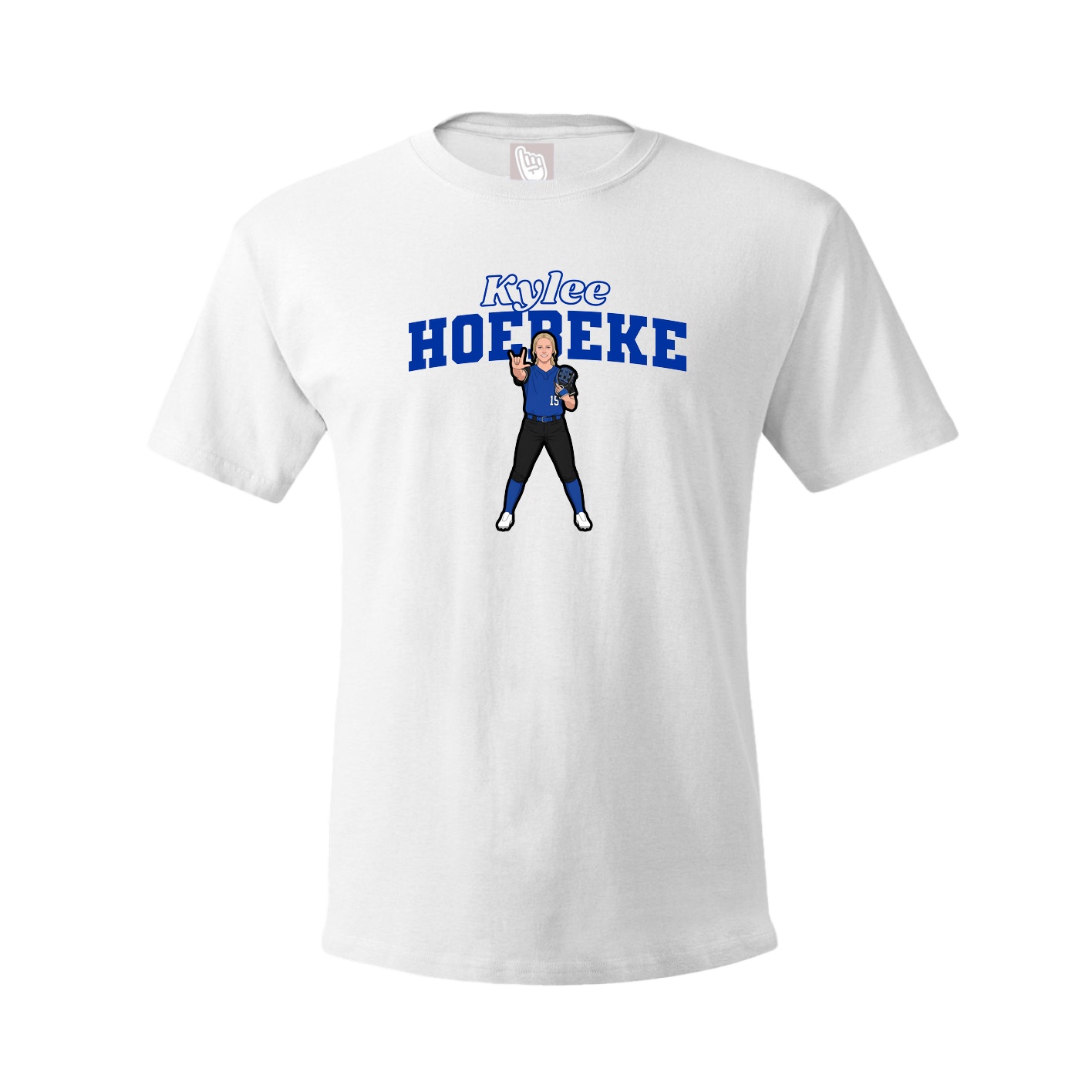 Youth Tee — Name Arch in White