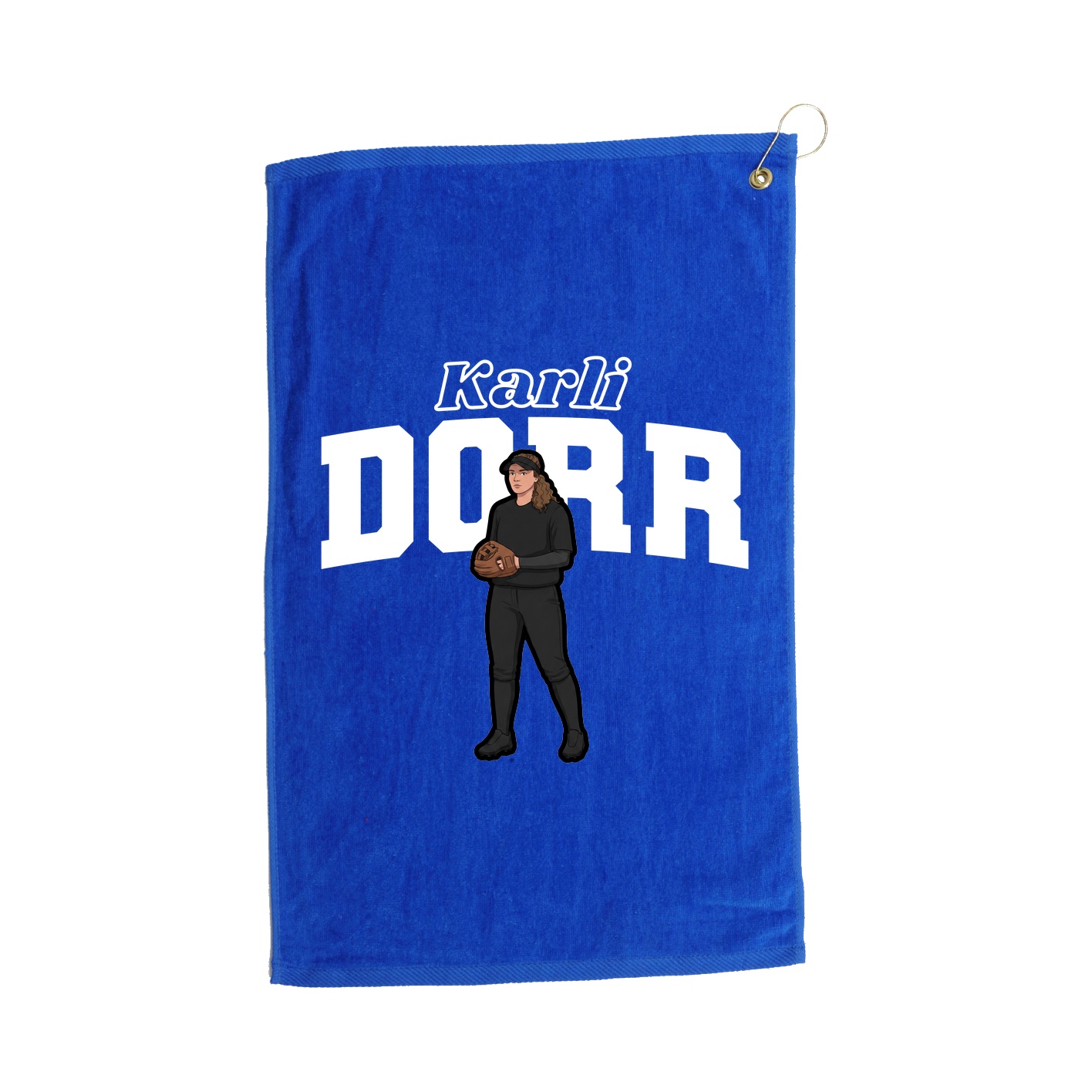 Golf Towel — Name Arch in Royal