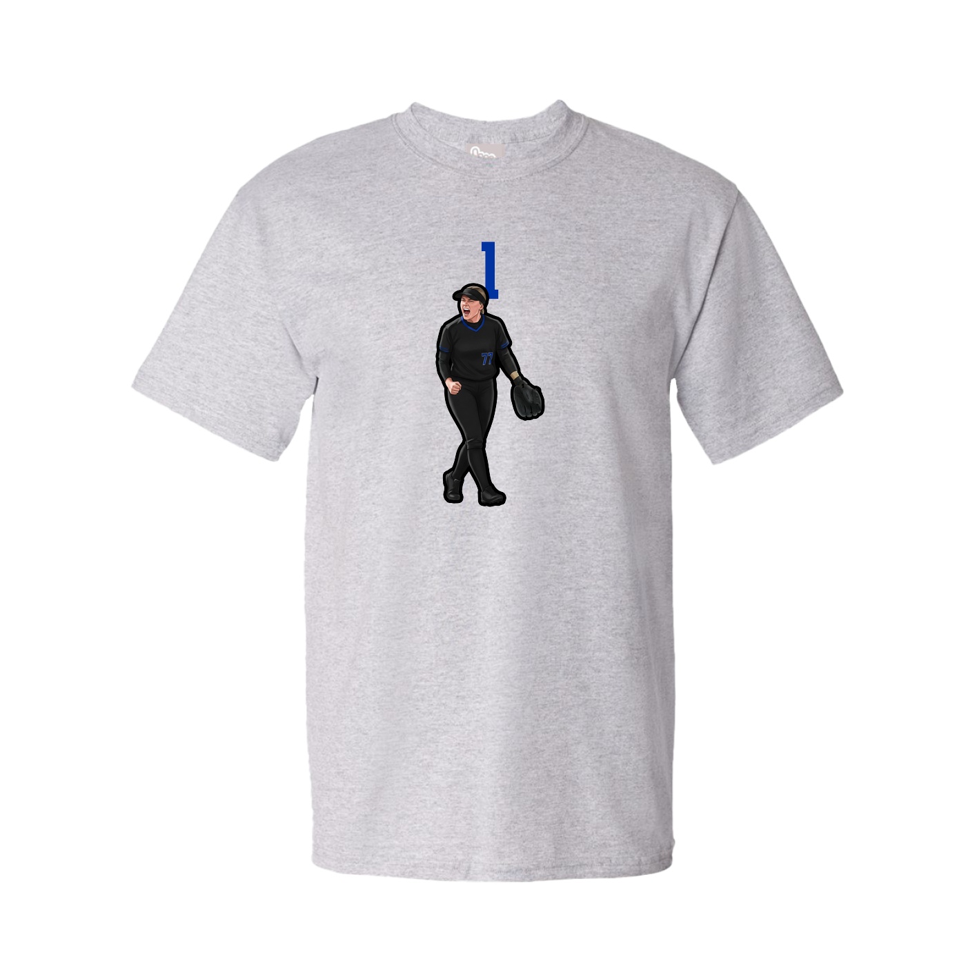 Youth Tee — Number Top in Grey
