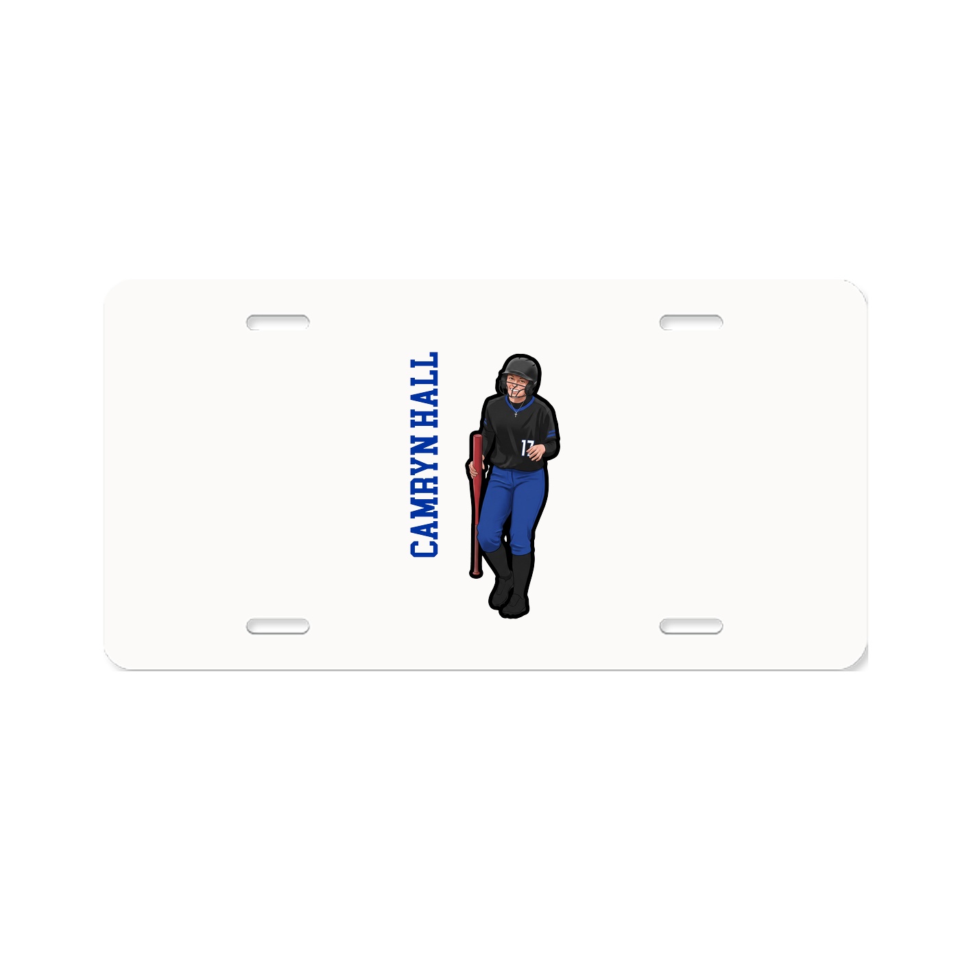 License Plate — Name Vertical in Classic
