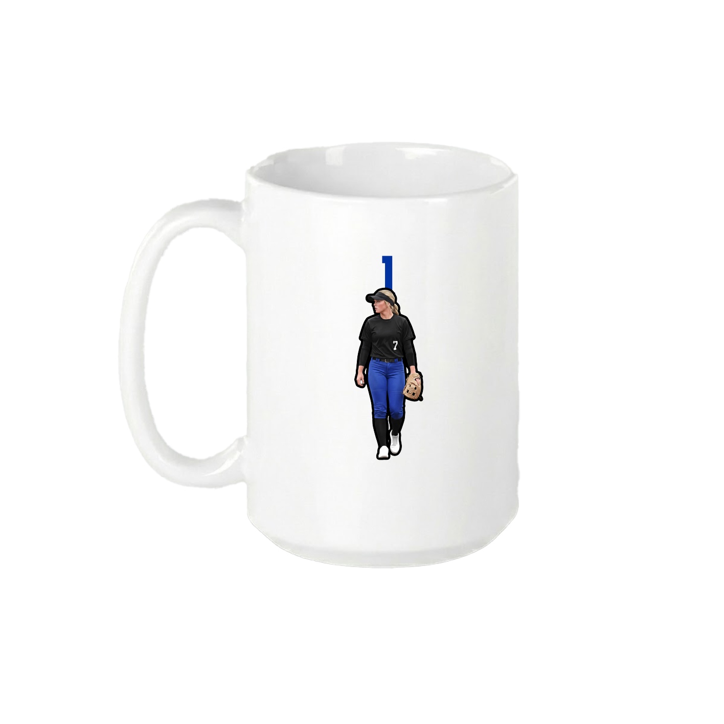 15oz Coffee Mug — Number Top in White