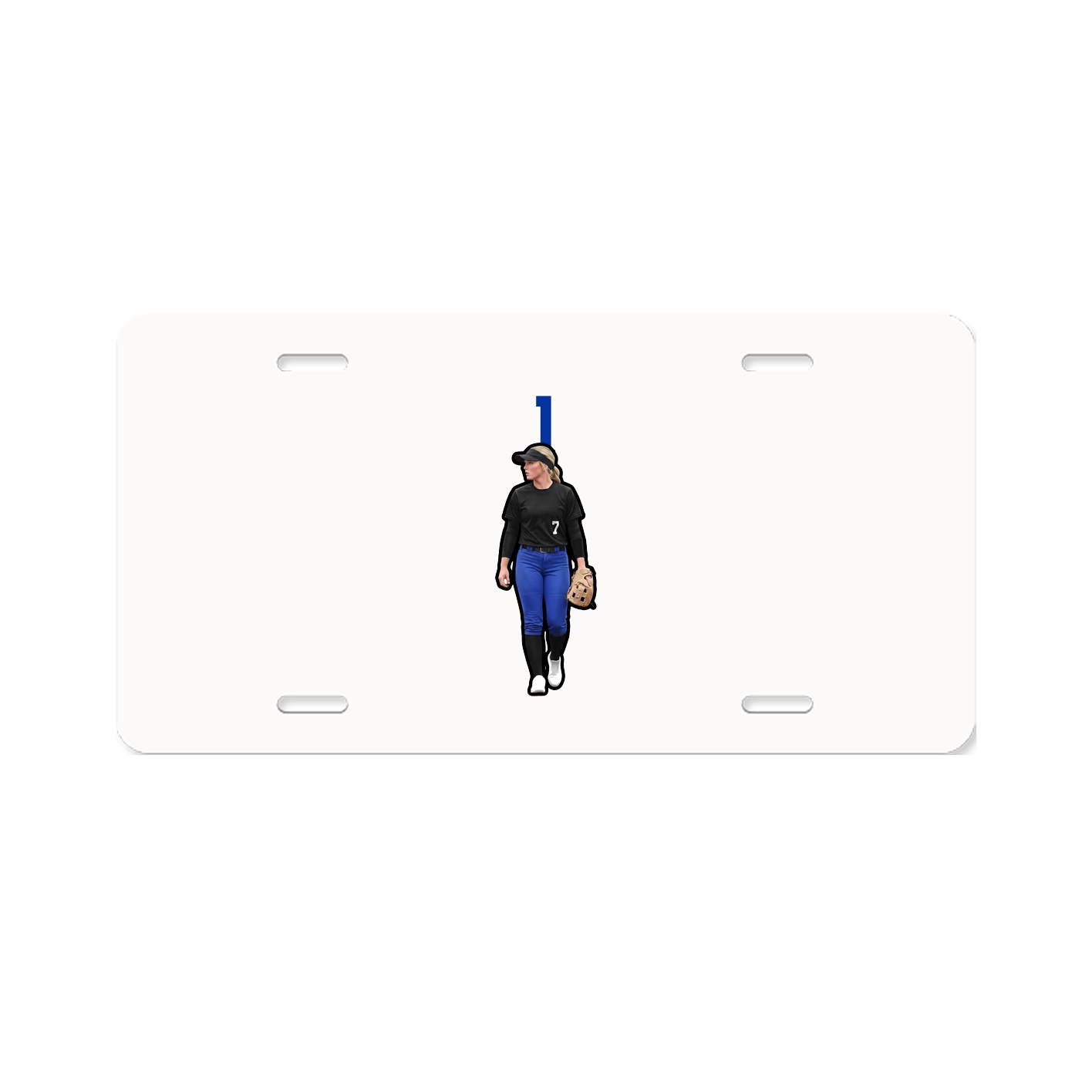 License Plate — Number Top in Classic