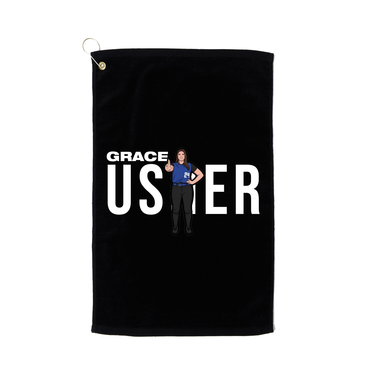 Golf Towel — Player Name in Black