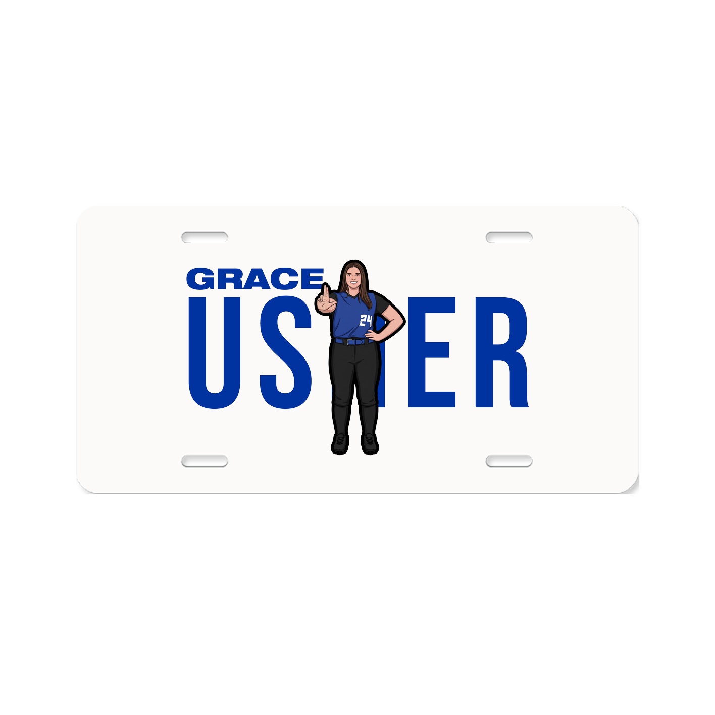 License Plate — Player Name in Classic