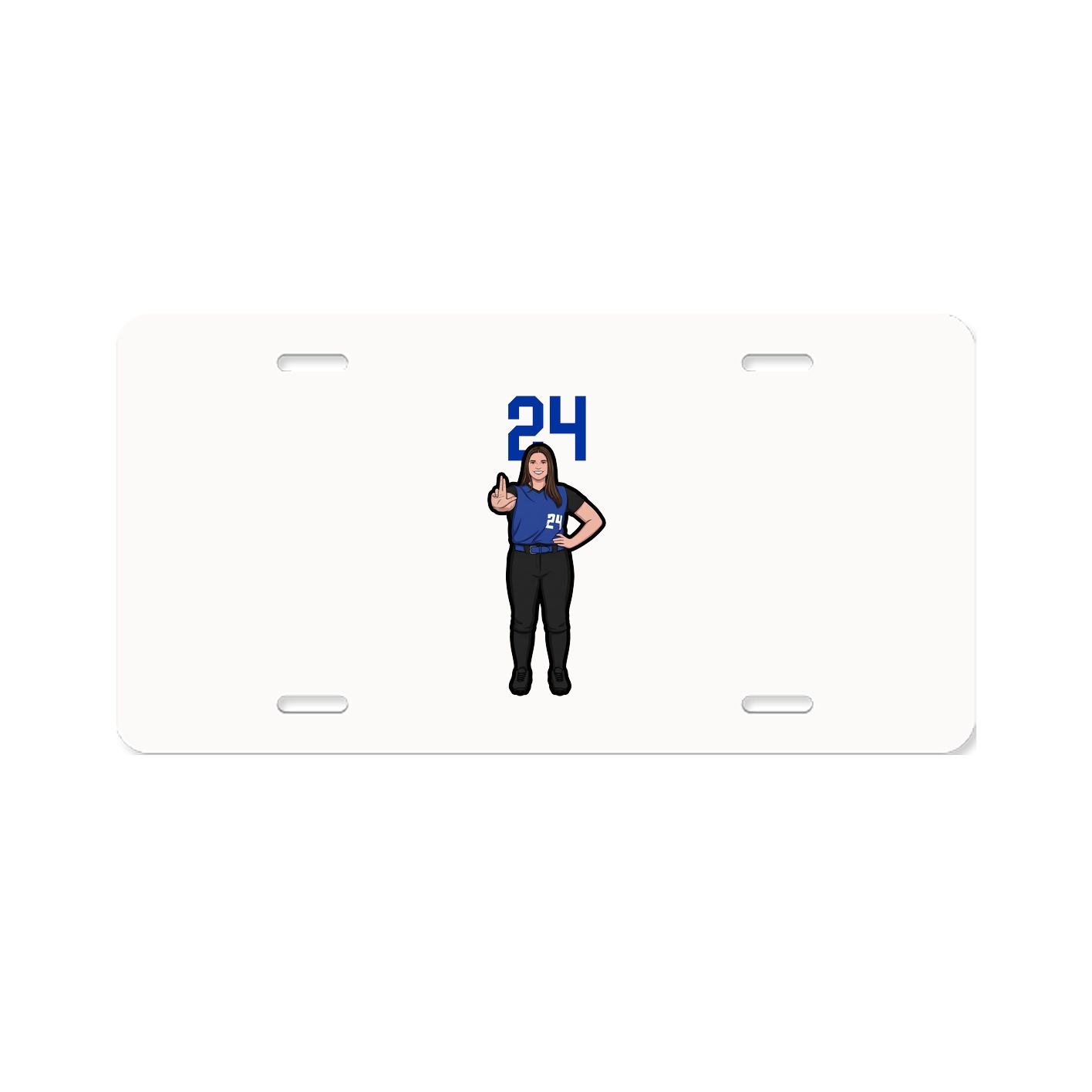 License Plate — Number Top in Classic