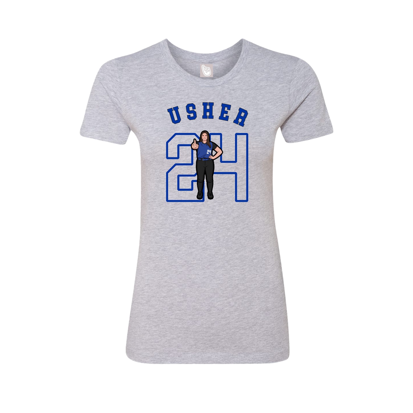 Fitted Women's Tee — Shirsey Arch in Grey