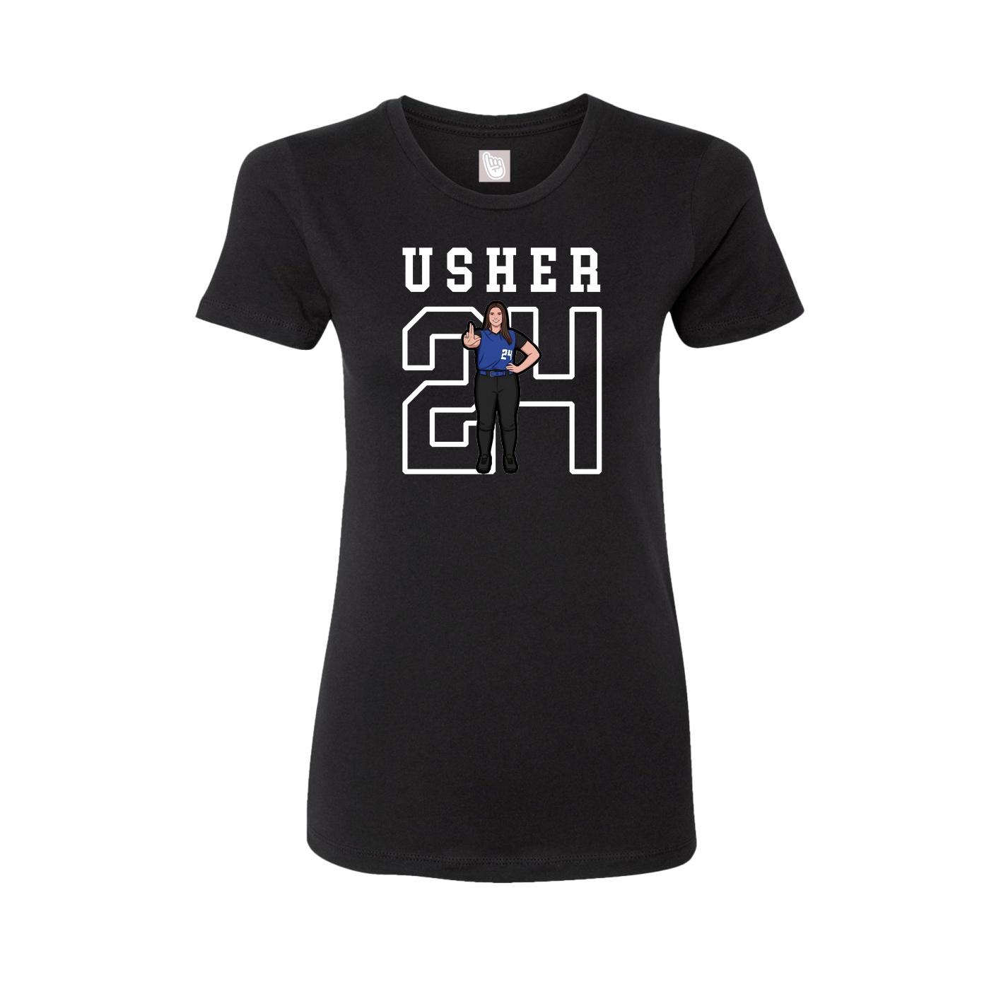 Fitted Women's Tee — Shirsey in Black