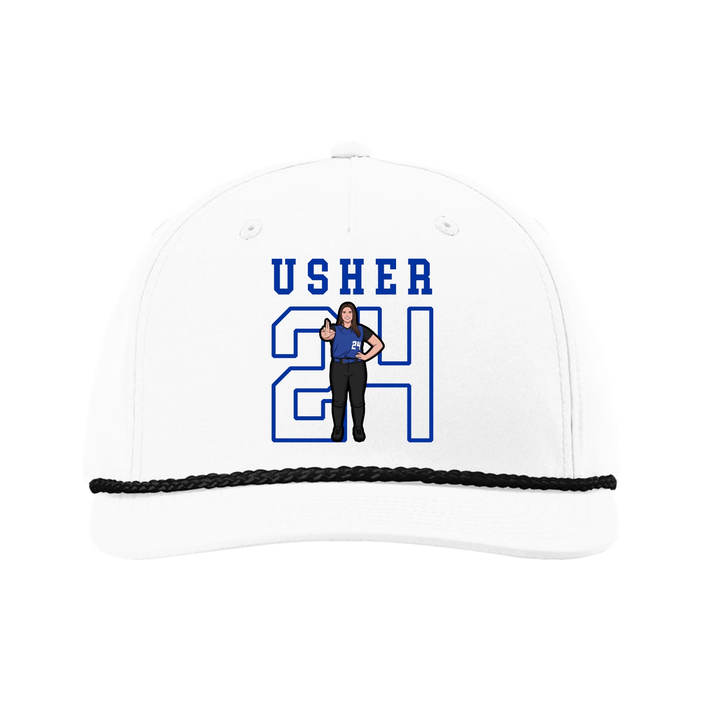 Five-Panel Classic Rope Cap — Shirsey in White