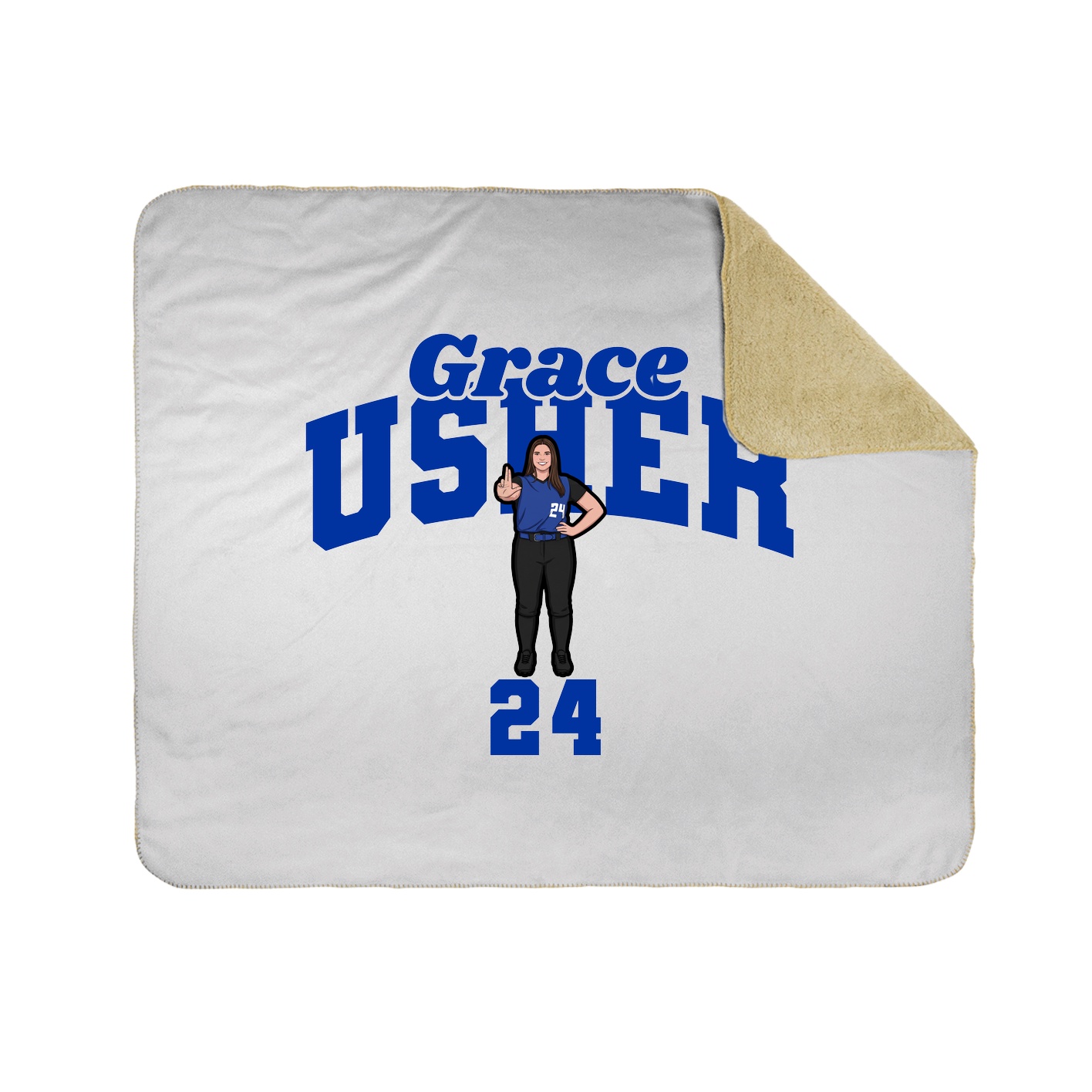 Throw Blanket — Signature Arch in White