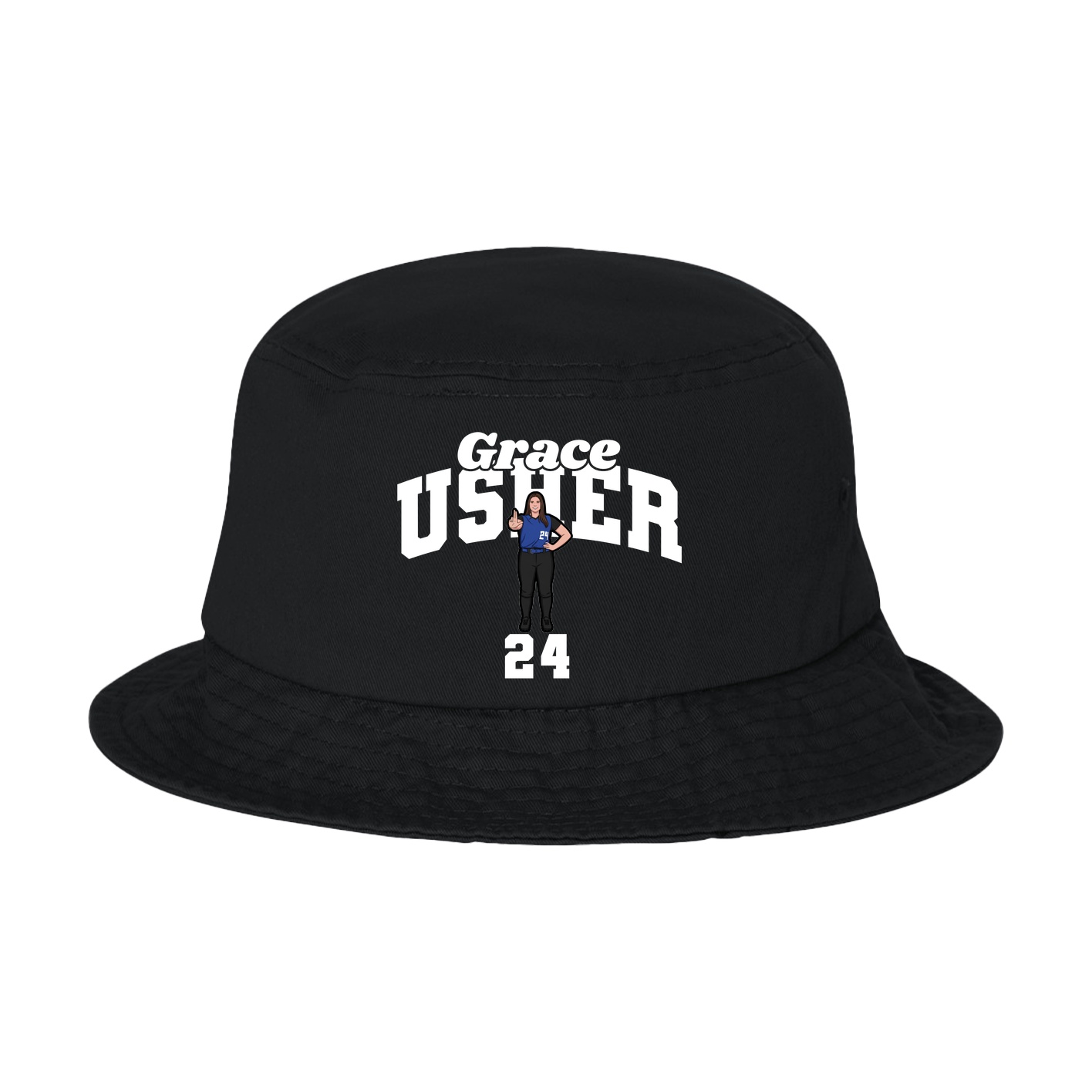 Bucket Cap — Signature Arch in Black