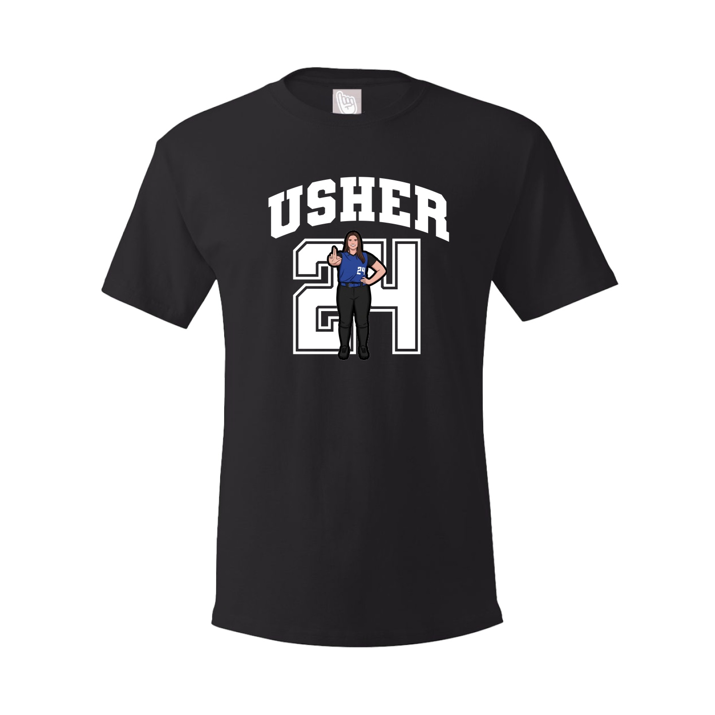 Youth Tee — Number in Black