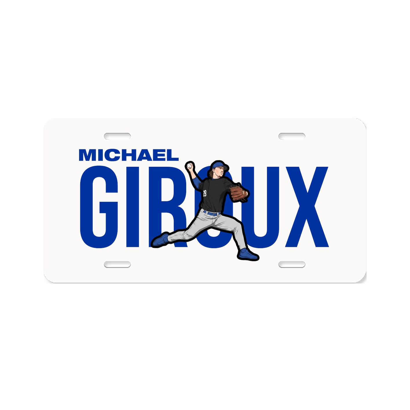 License Plate — Player Name in Classic