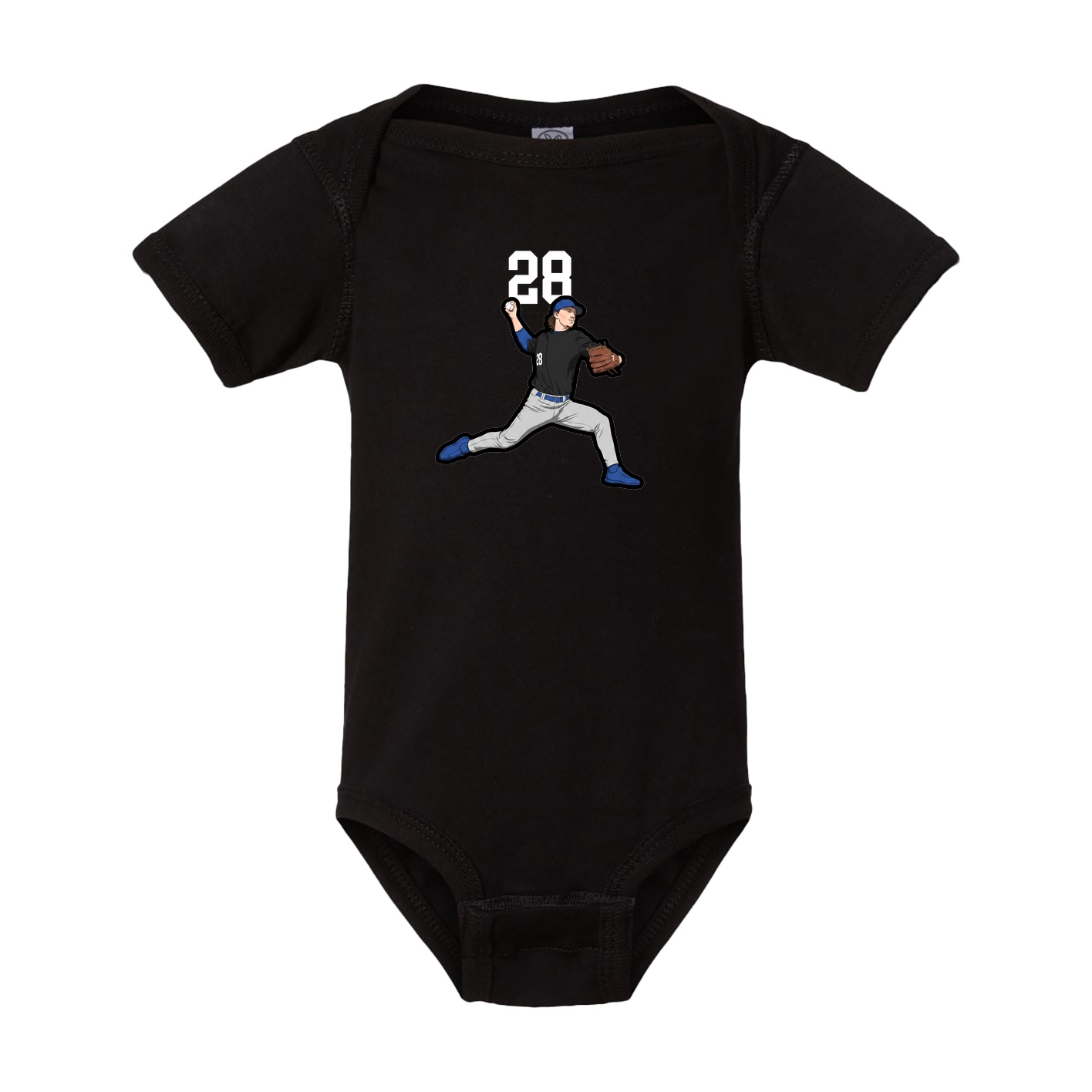 Baby Onesie — Number Top in Black