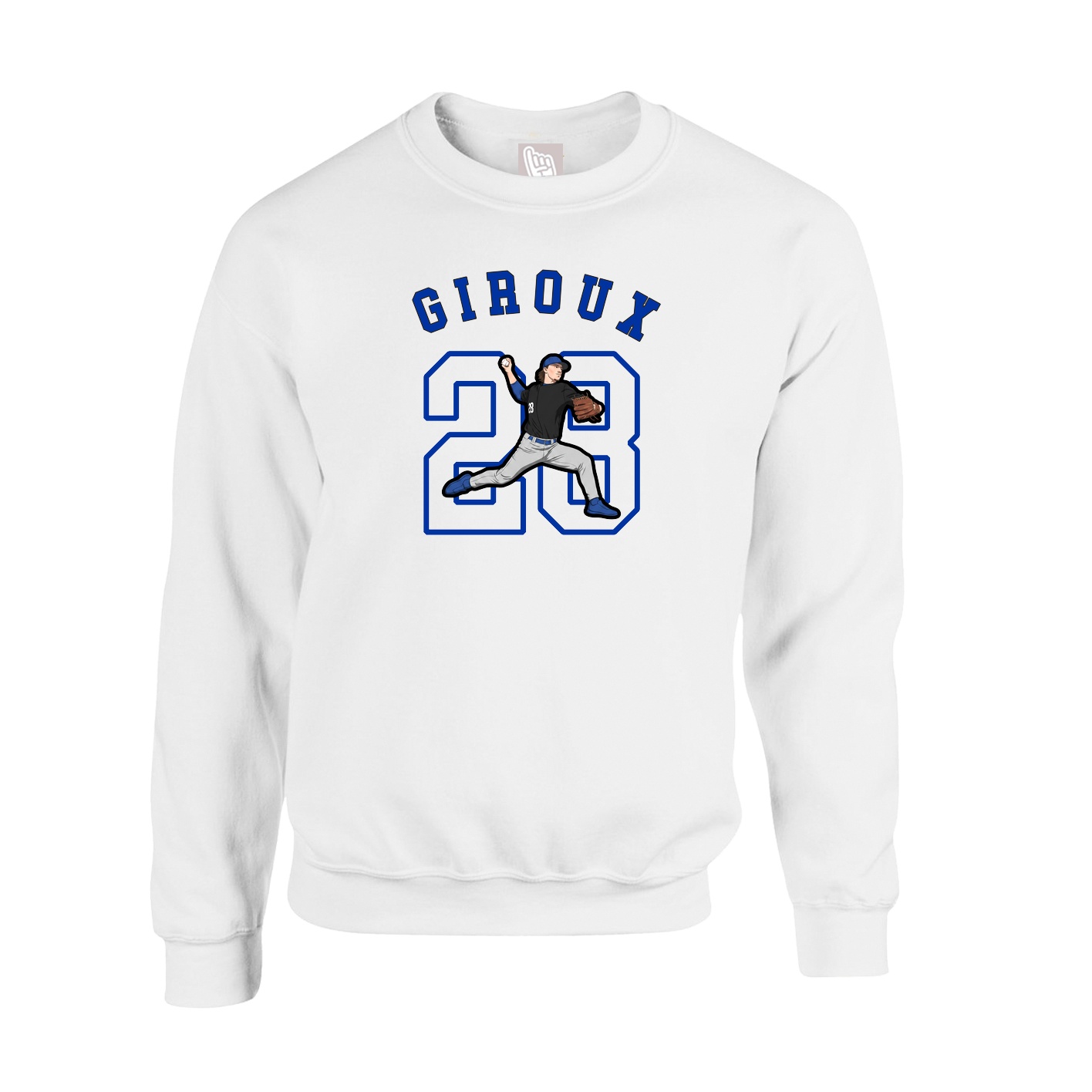 Fleece Crew — Shirsey Arch in White
