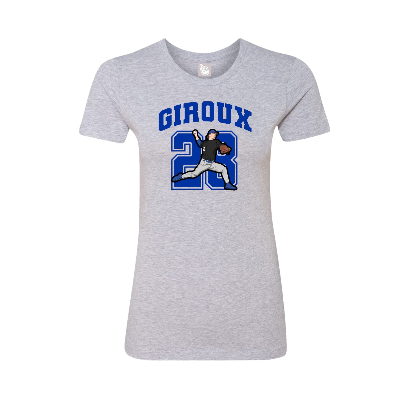 Fitted Women's Tee — Number in Grey