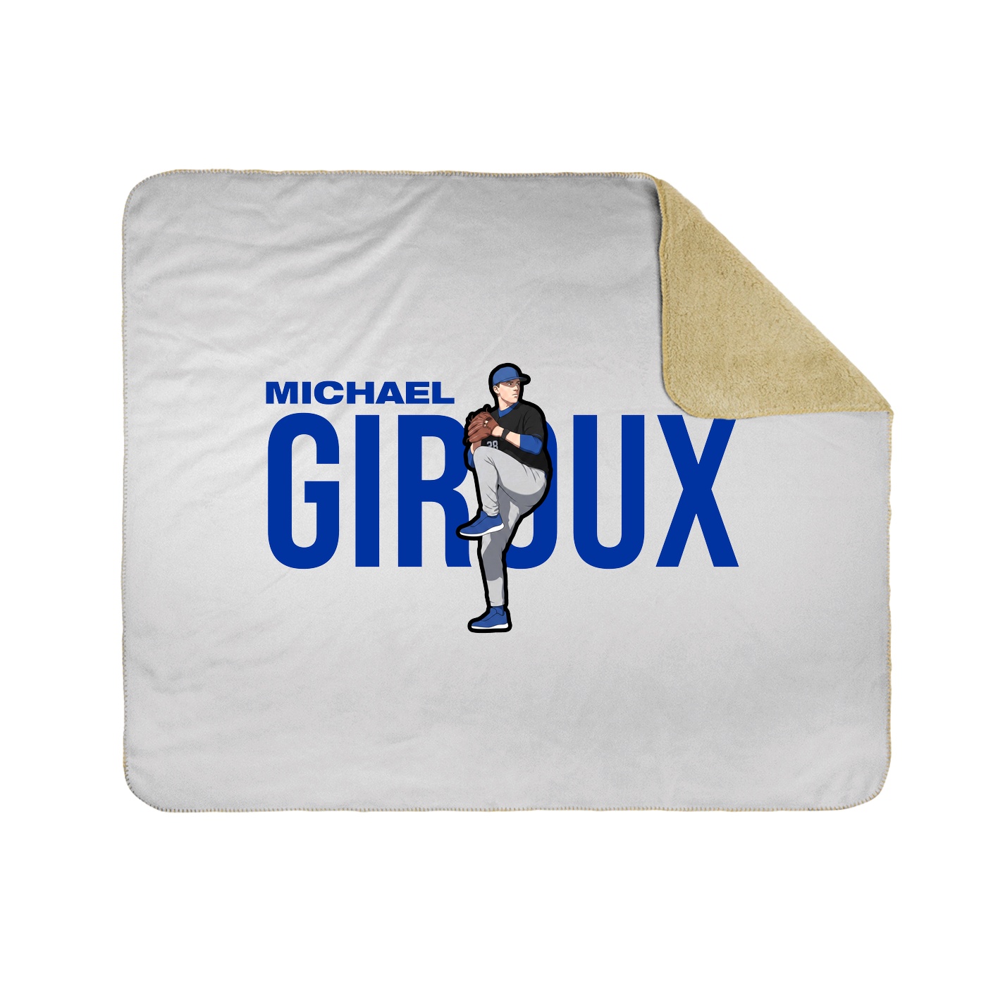 Throw Blanket — Player Name in White