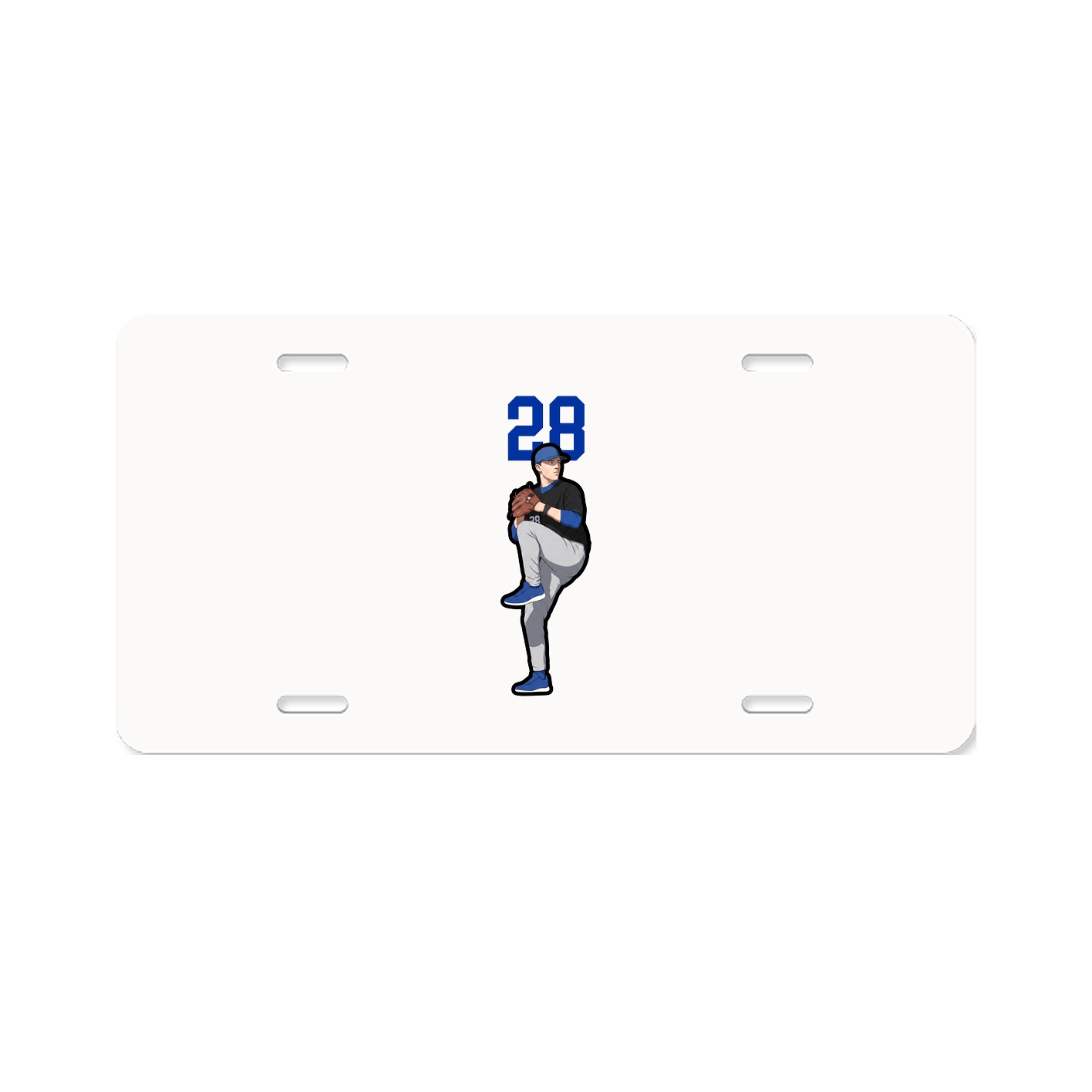 License Plate — Number Top in Classic