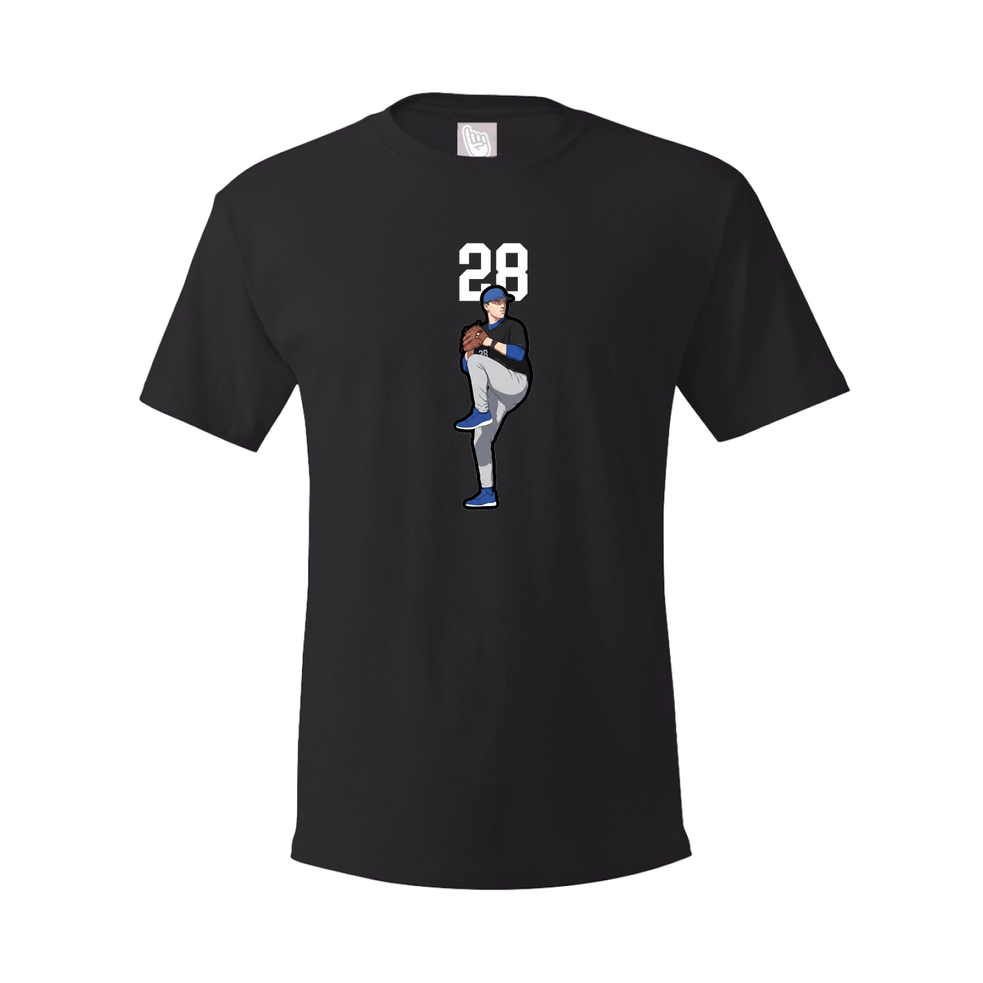 Youth Tee — Number Top in Black