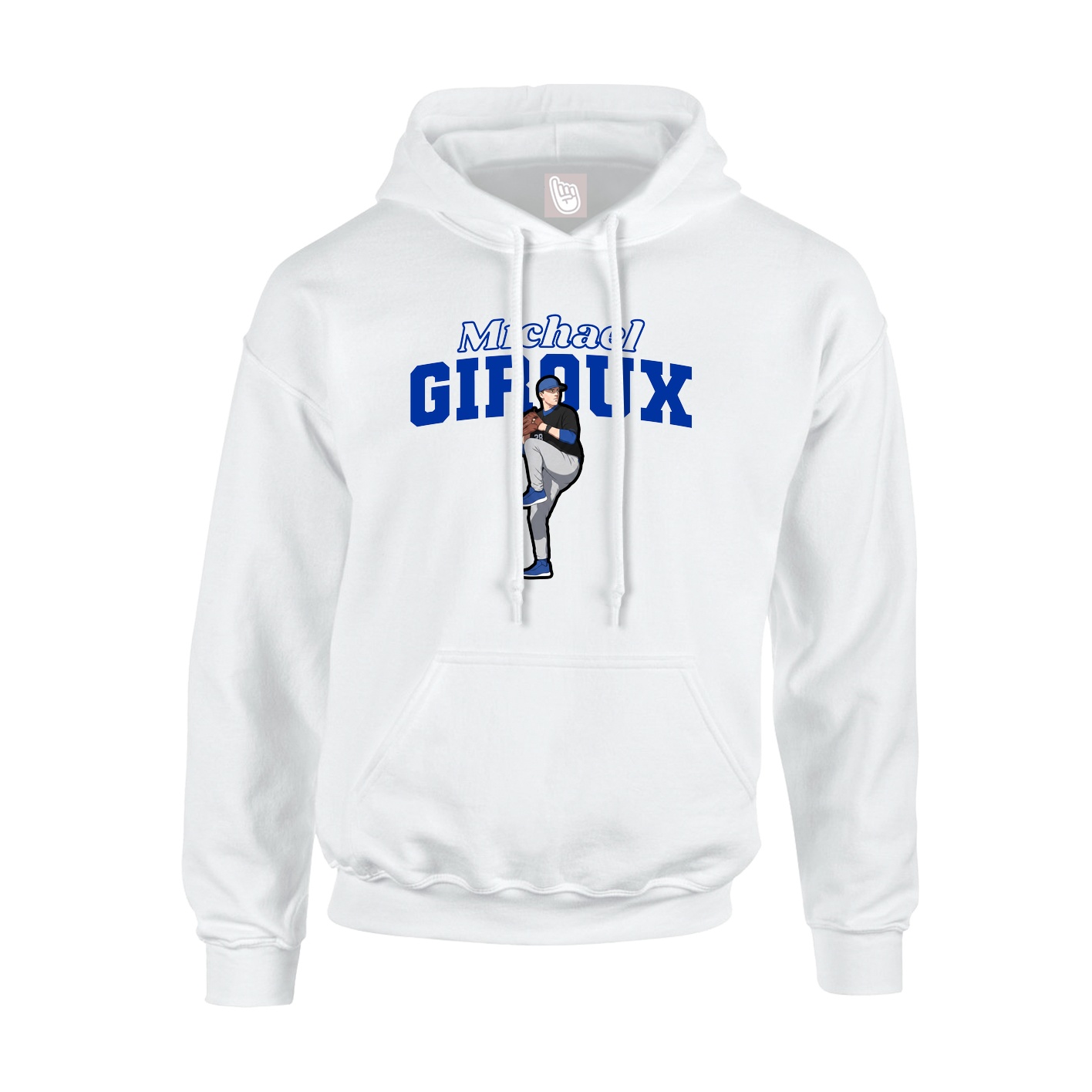 Hoodie — Name Arch in White