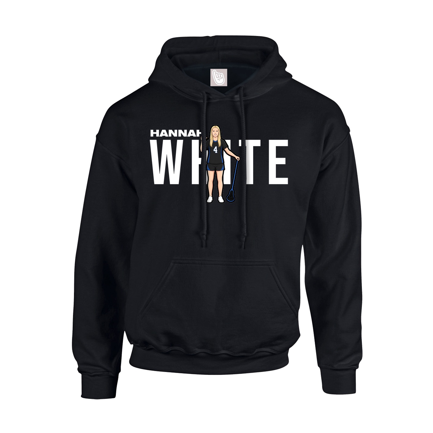 Hoodie — Player Name in Black