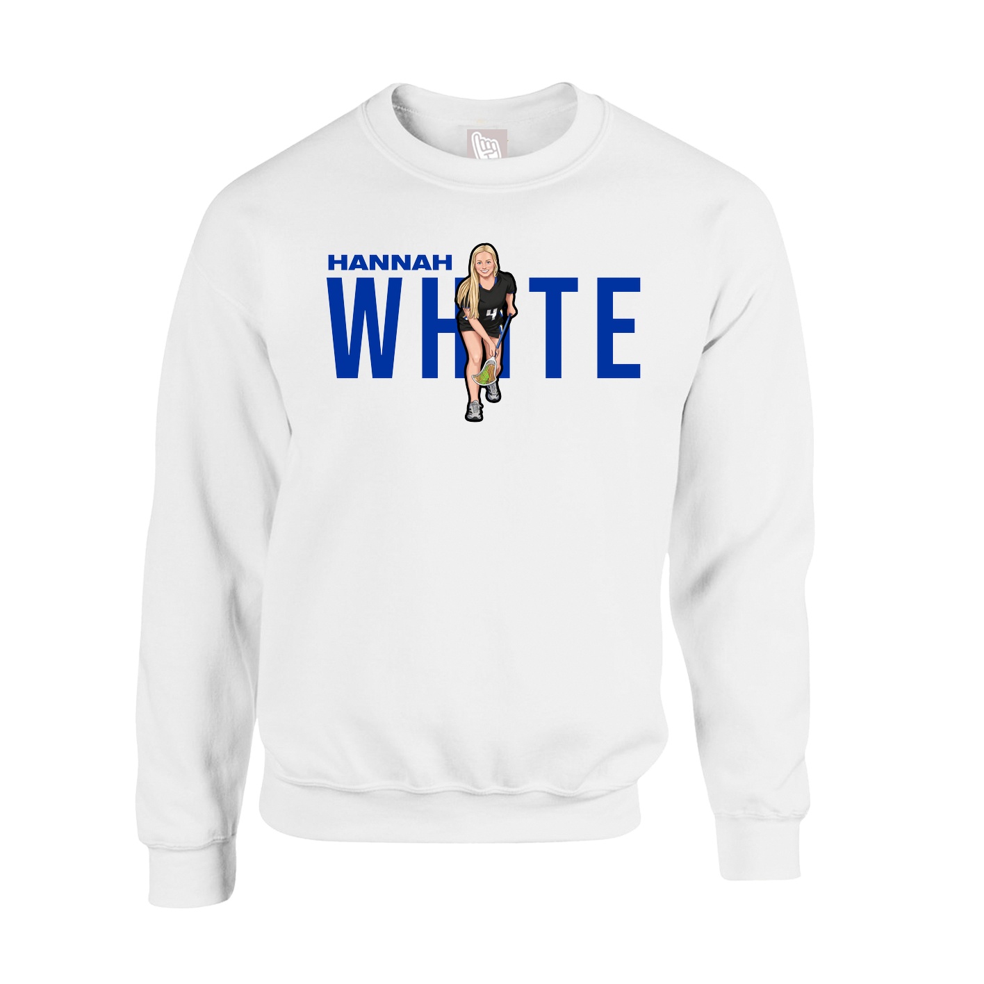 Fleece Crew — Player Name in White