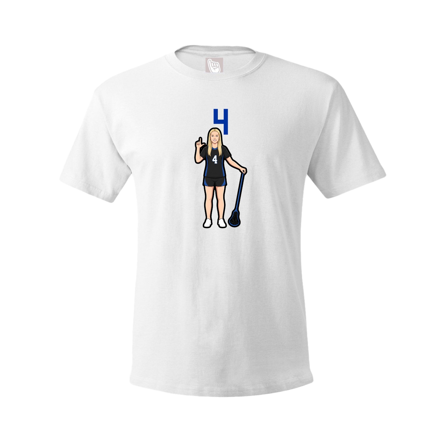 Youth Tee — Number Top in White