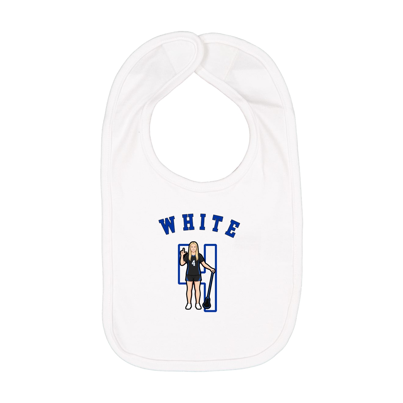 Infant Bib — Shirsey Arch in White