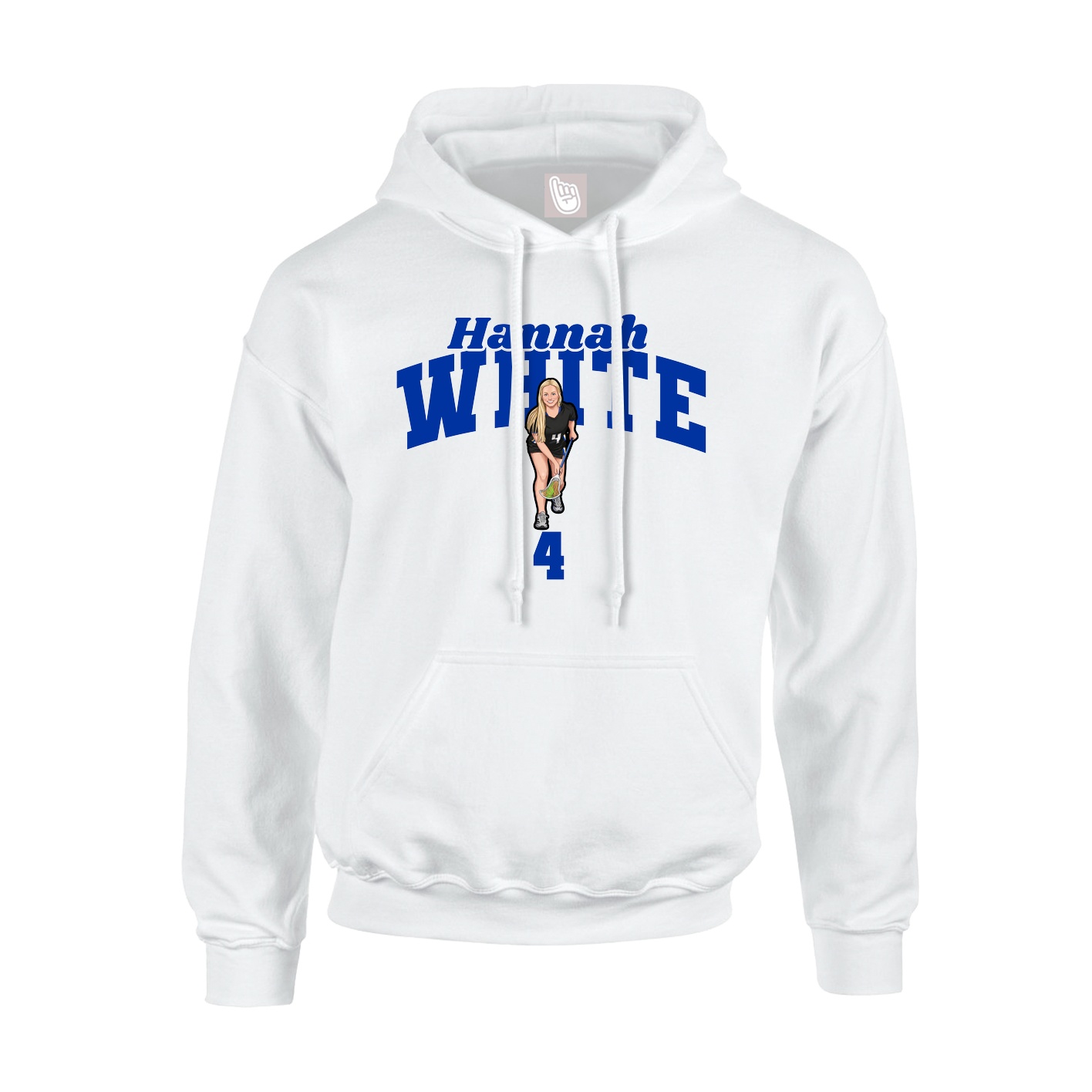 Hoodie — Signature Arch in White