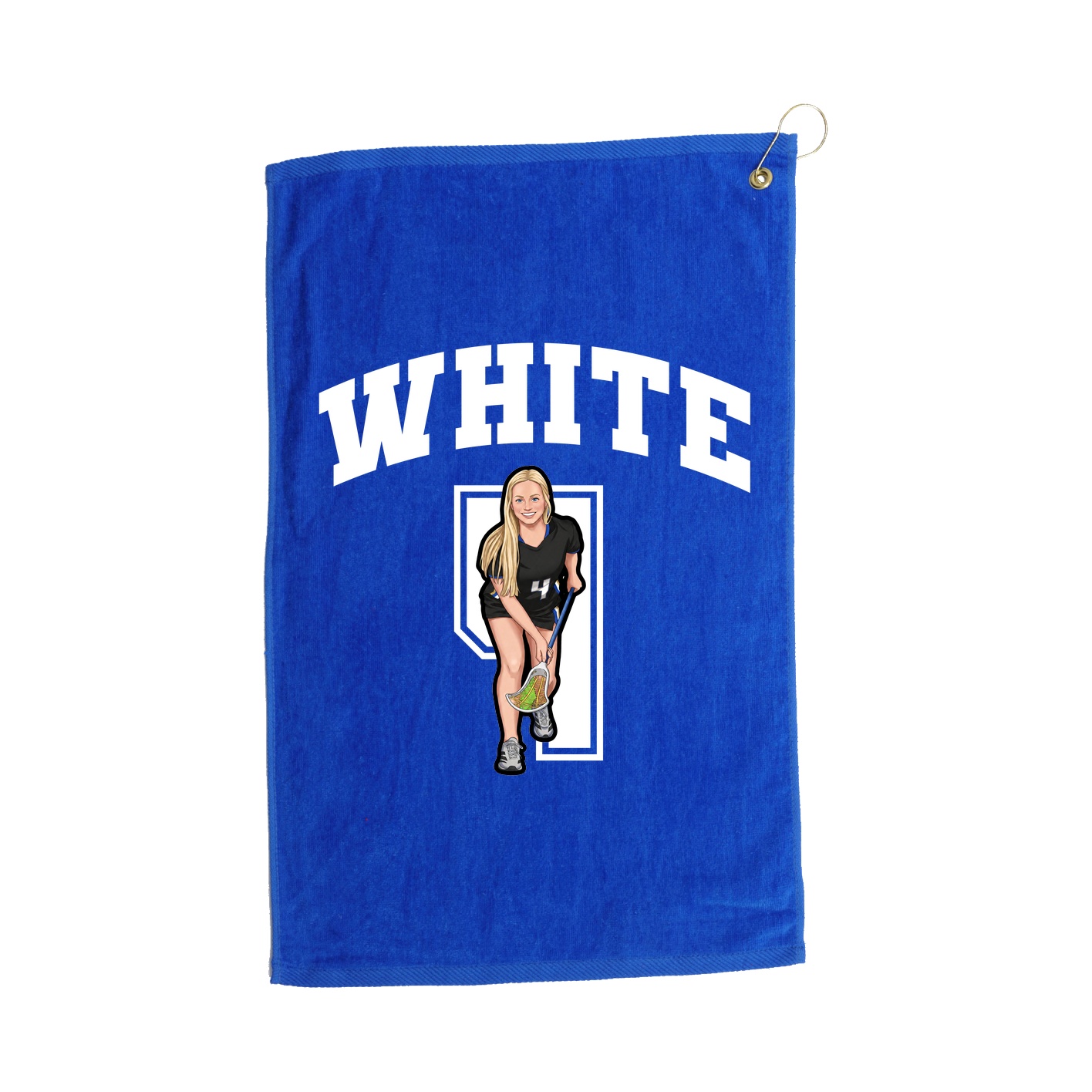 Golf Towel — Number in Royal