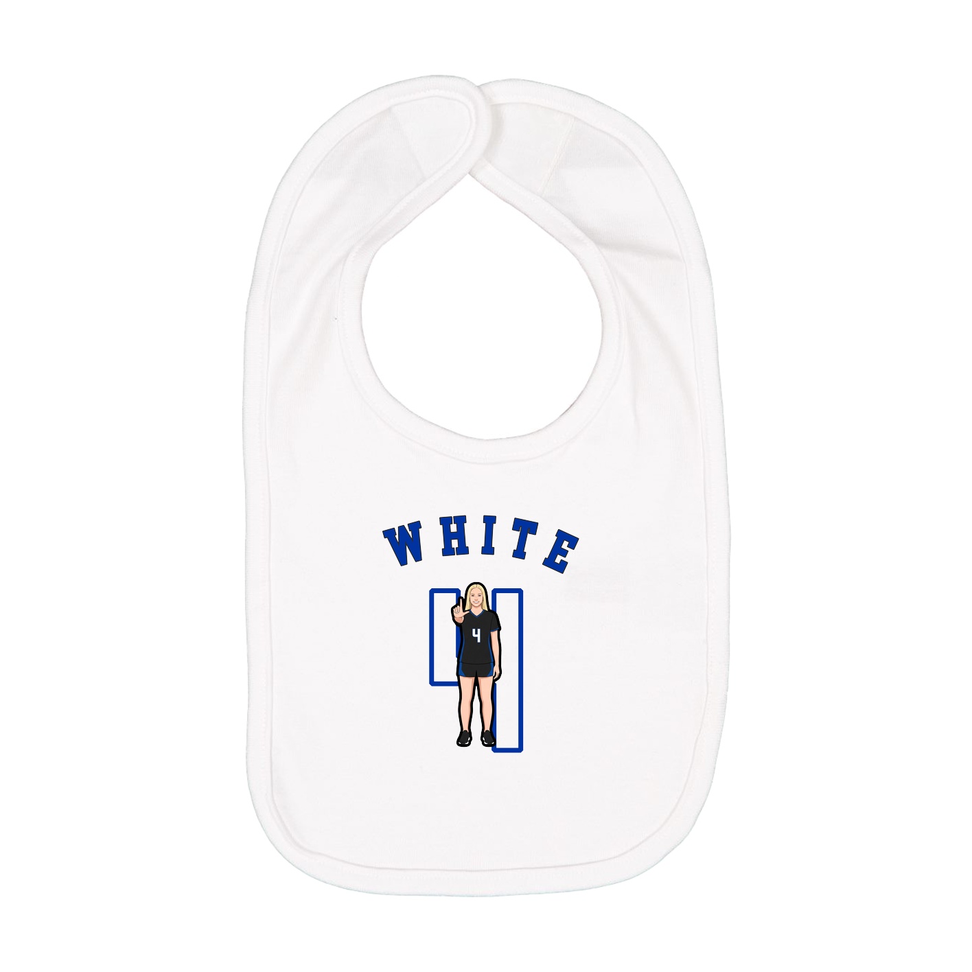 Infant Bib — Shirsey Arch in White