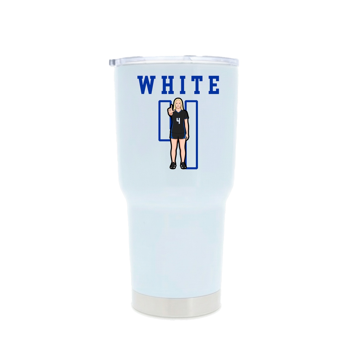 30oz Stainless Steel Tumbler — Shirsey in White