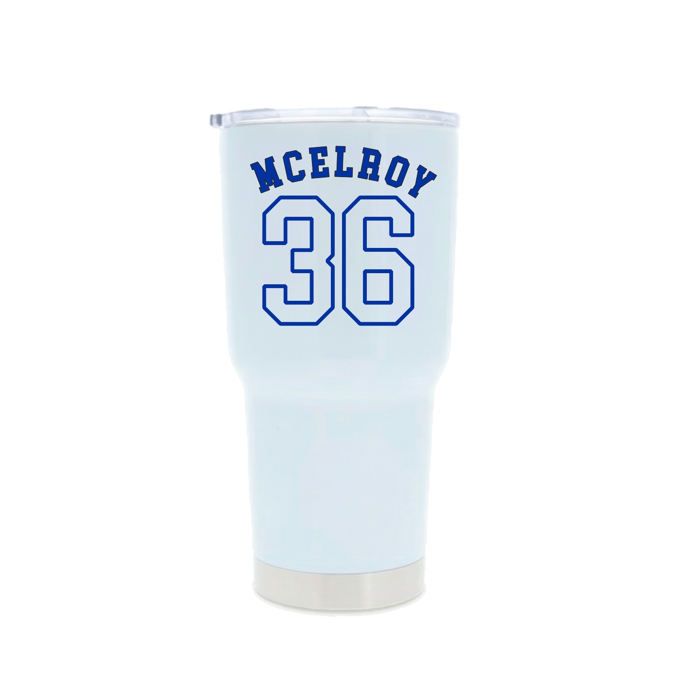 30oz Stainless Steel Tumbler — Shirsey Arch in White