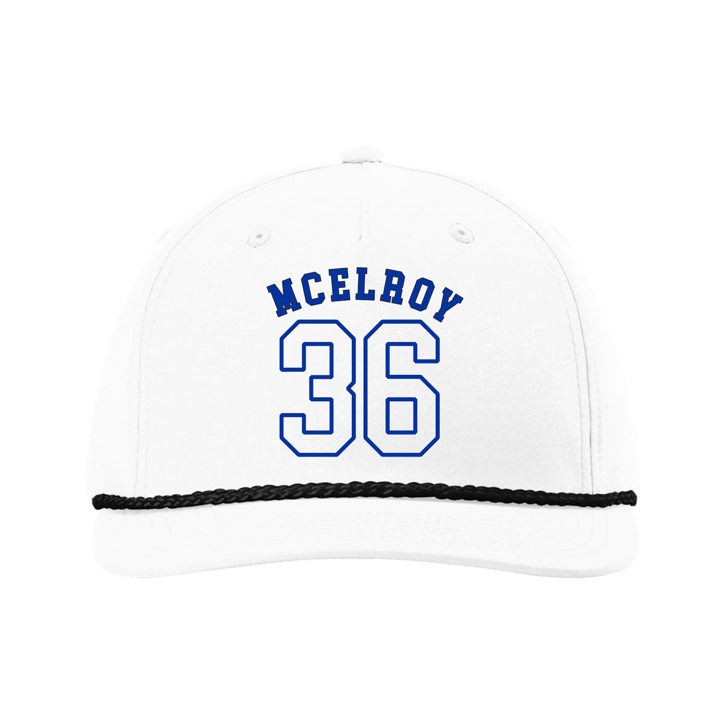 Five-Panel Classic Rope Cap — Shirsey Arch in White