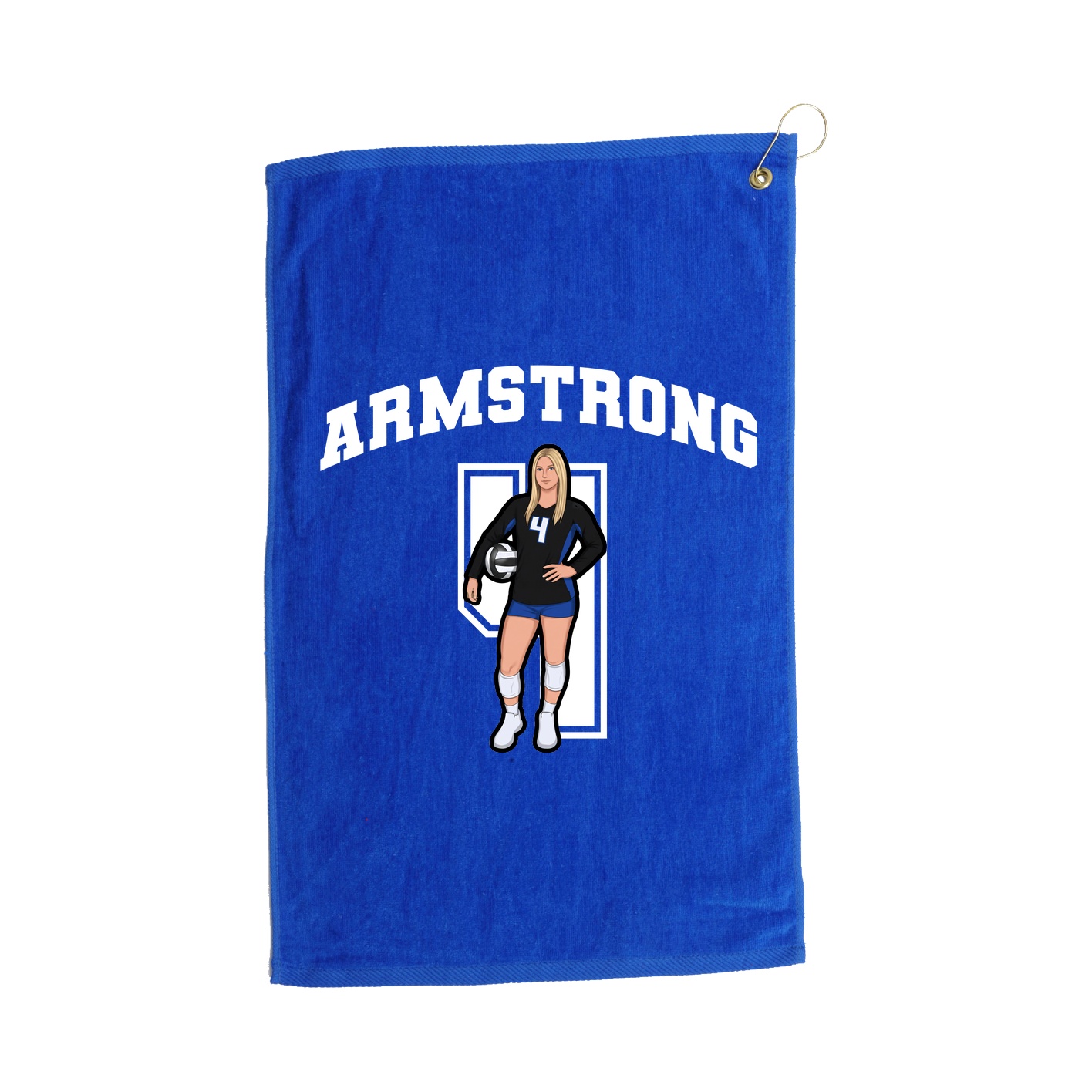 Golf Towel — Number in Royal