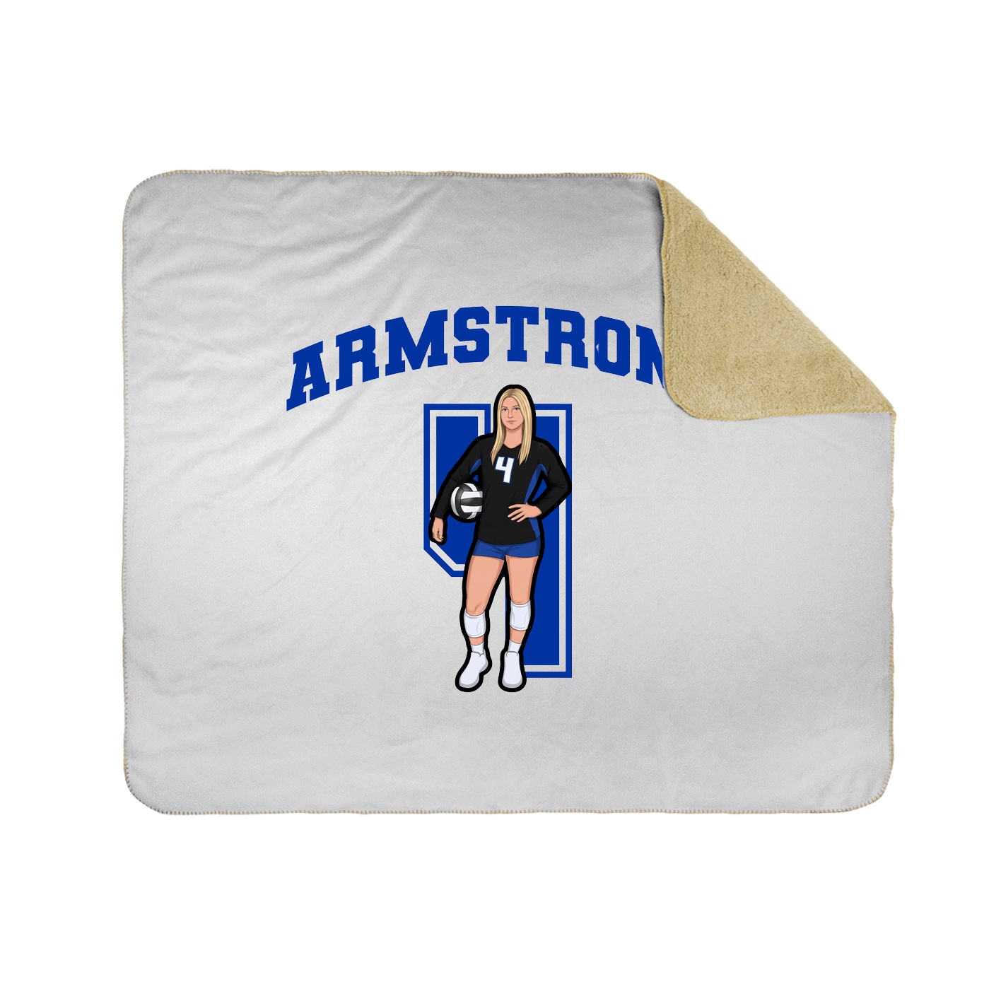 Throw Blanket — Number in White