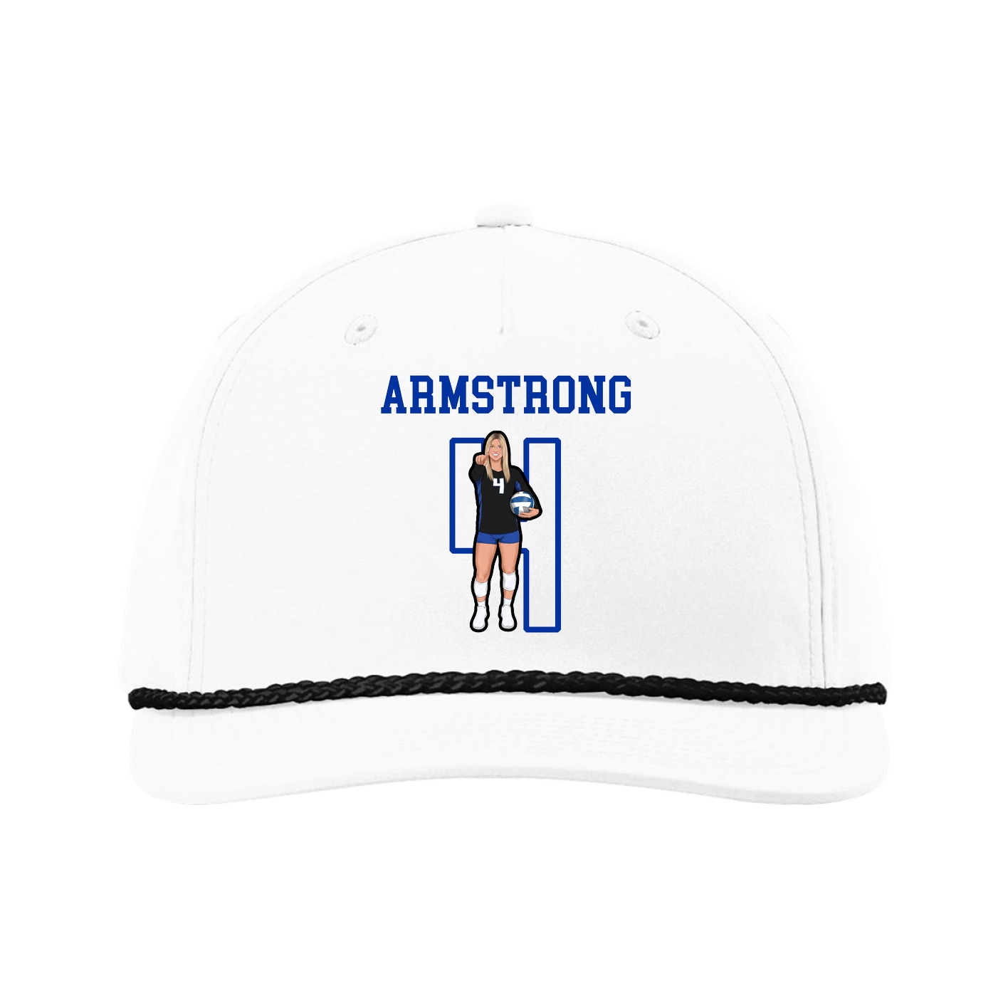 Five-Panel Classic Rope Cap — Shirsey in White