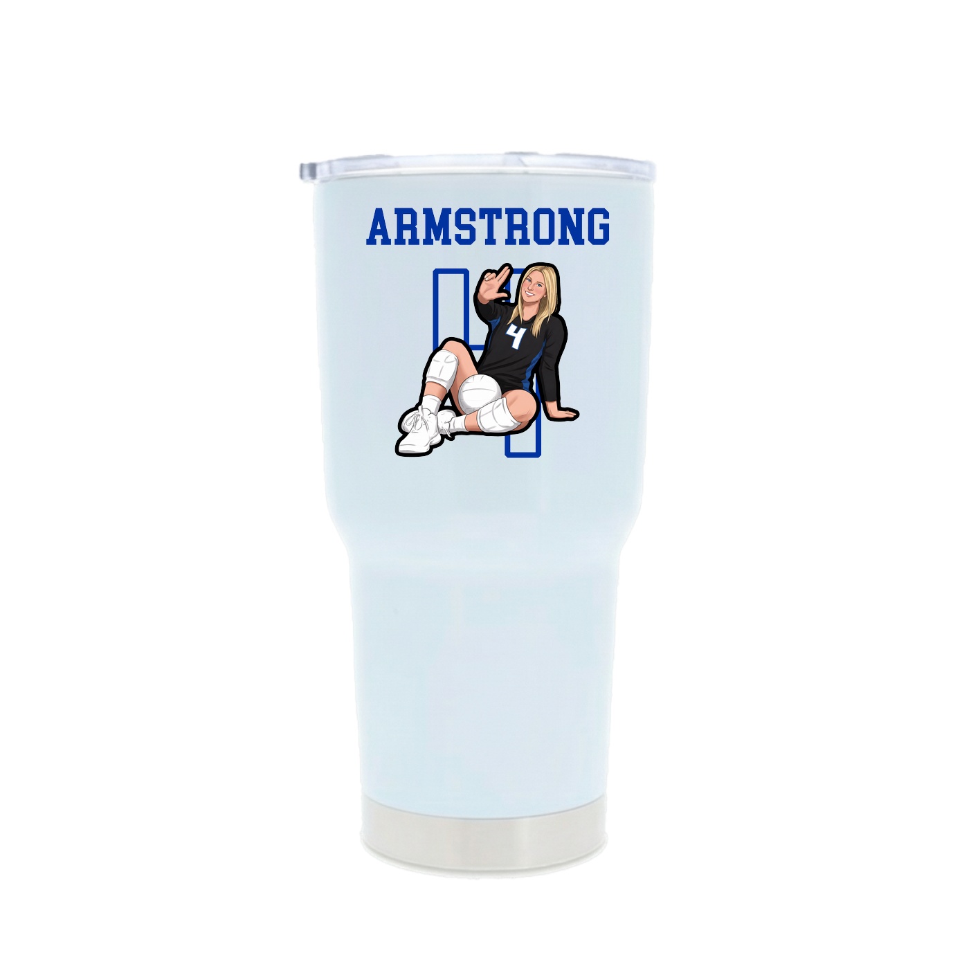 30oz Stainless Steel Tumbler — Shirsey in White