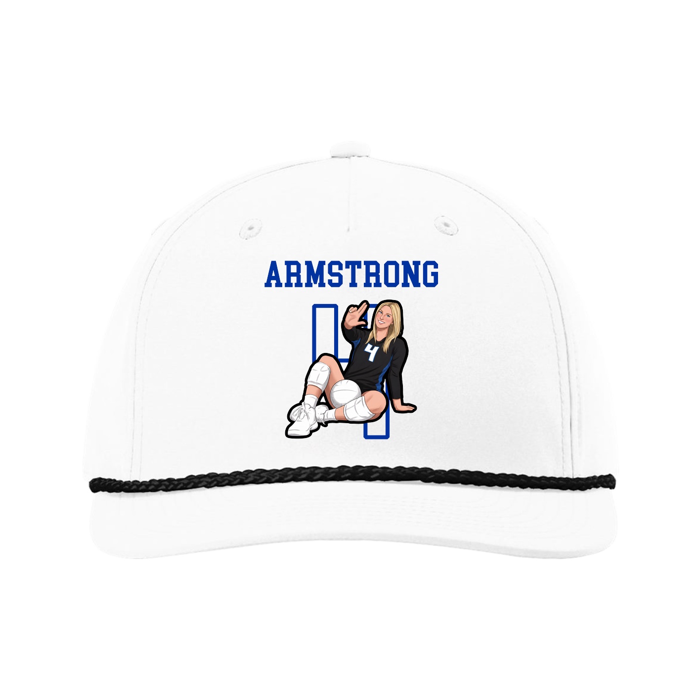 Five-Panel Classic Rope Cap — Shirsey in White