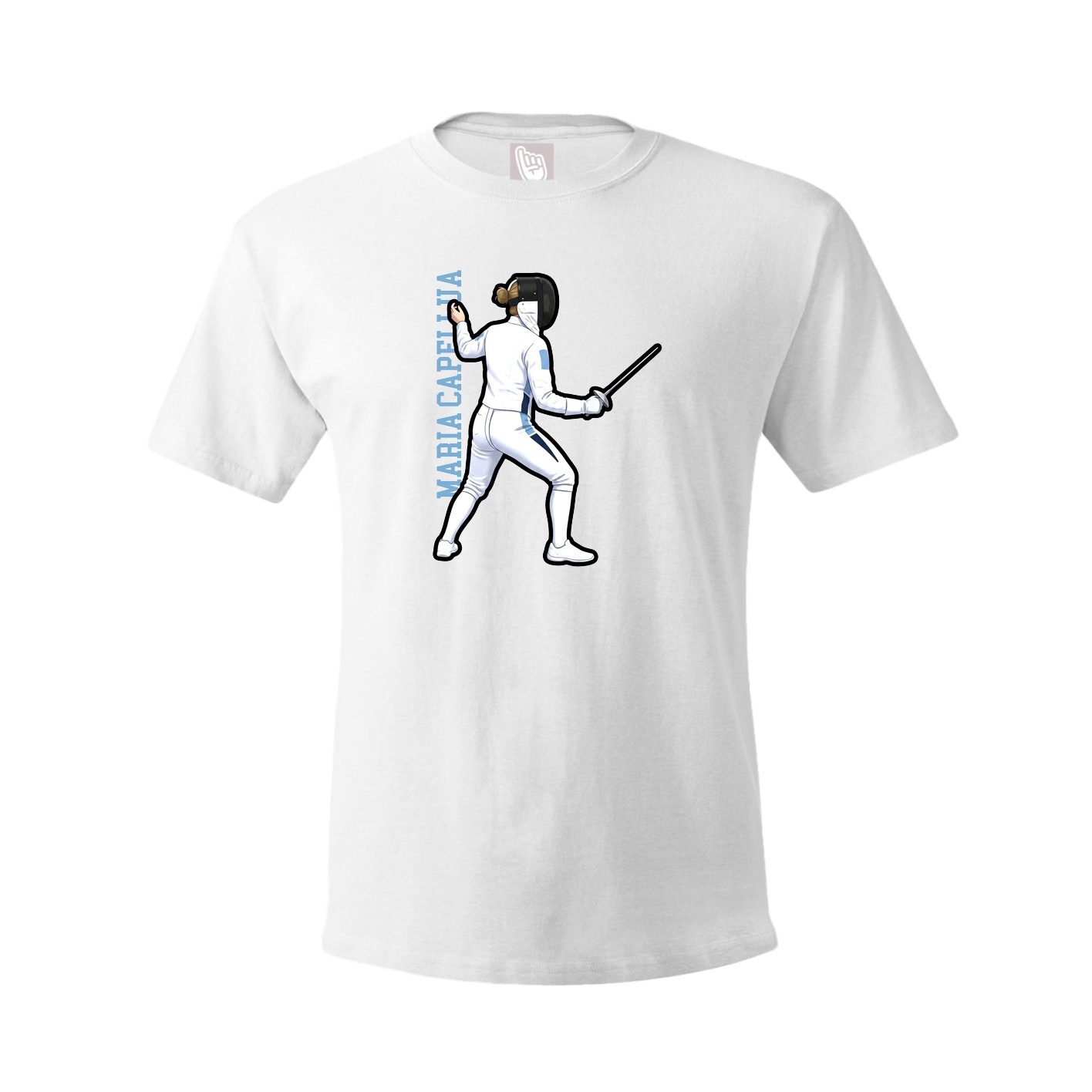 Youth Tee — Name Vertical in White