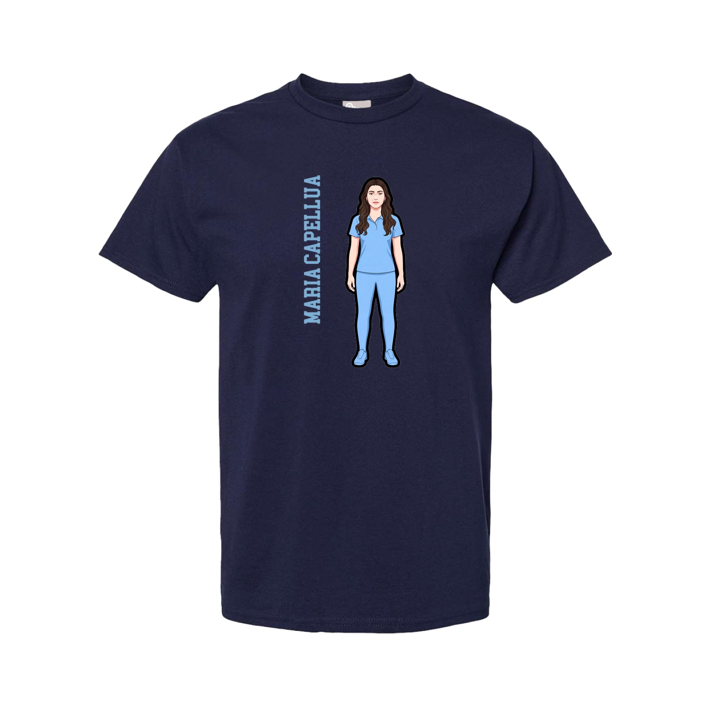 Tee — Name Vertical in Navy