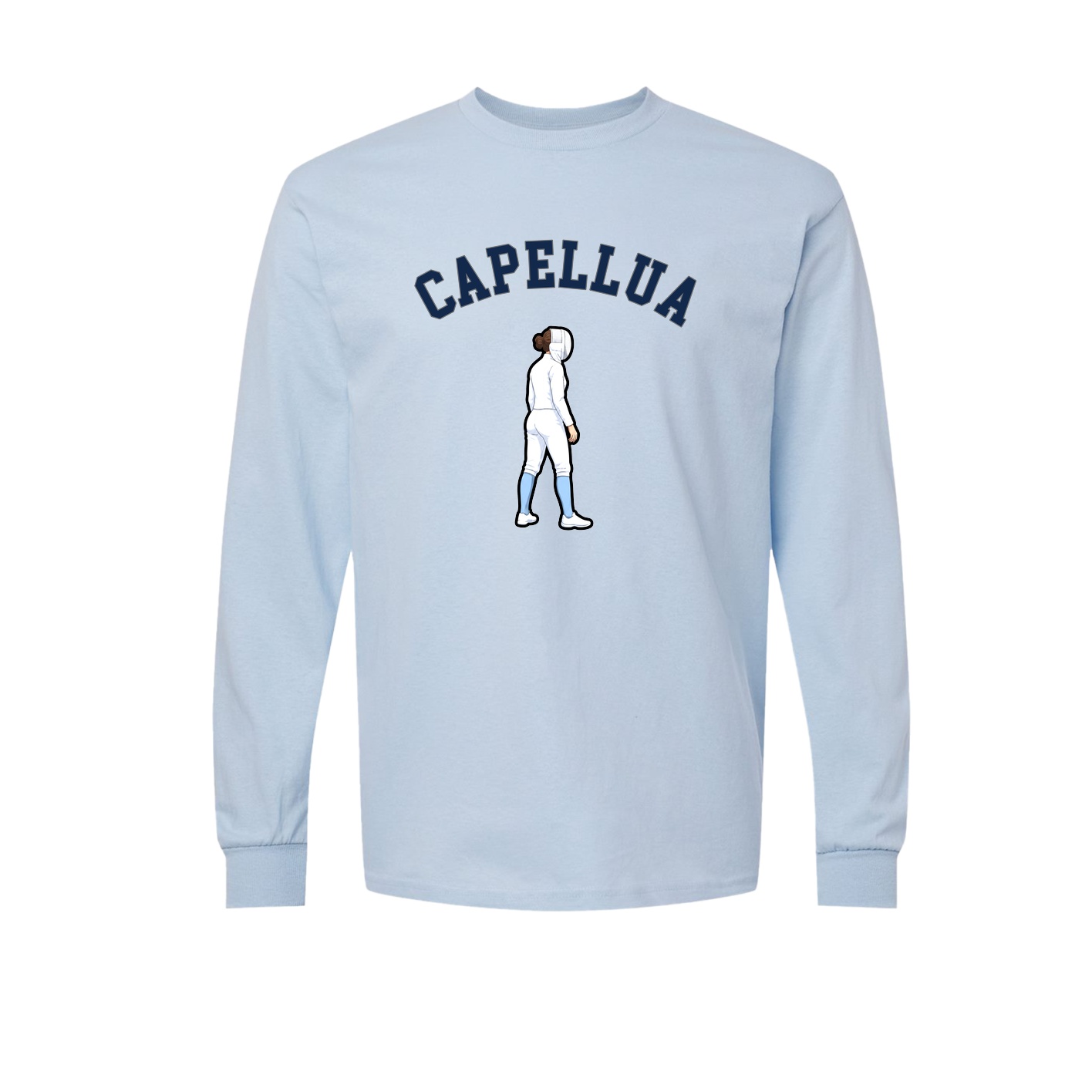 Long Sleeve Tee — Shirsey Arch in Light Blue