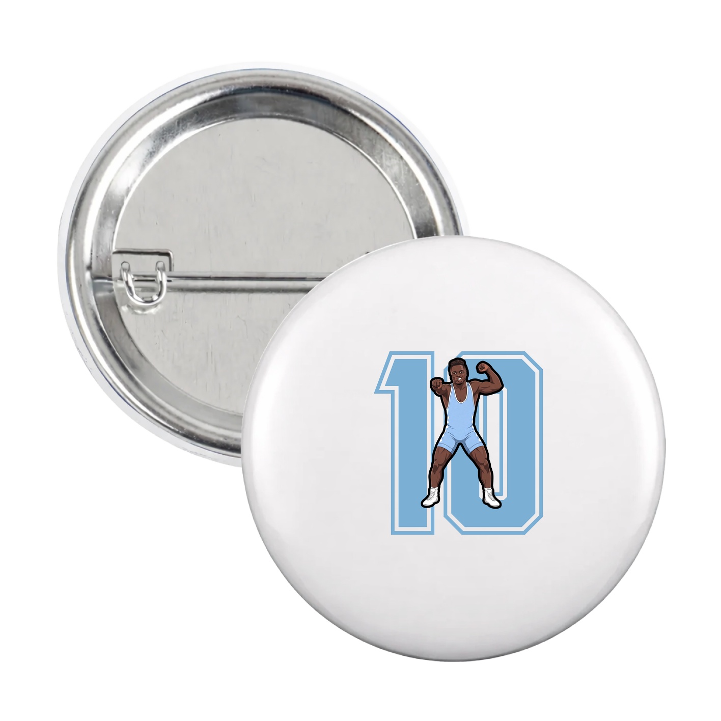 Game Day Button — Number in White