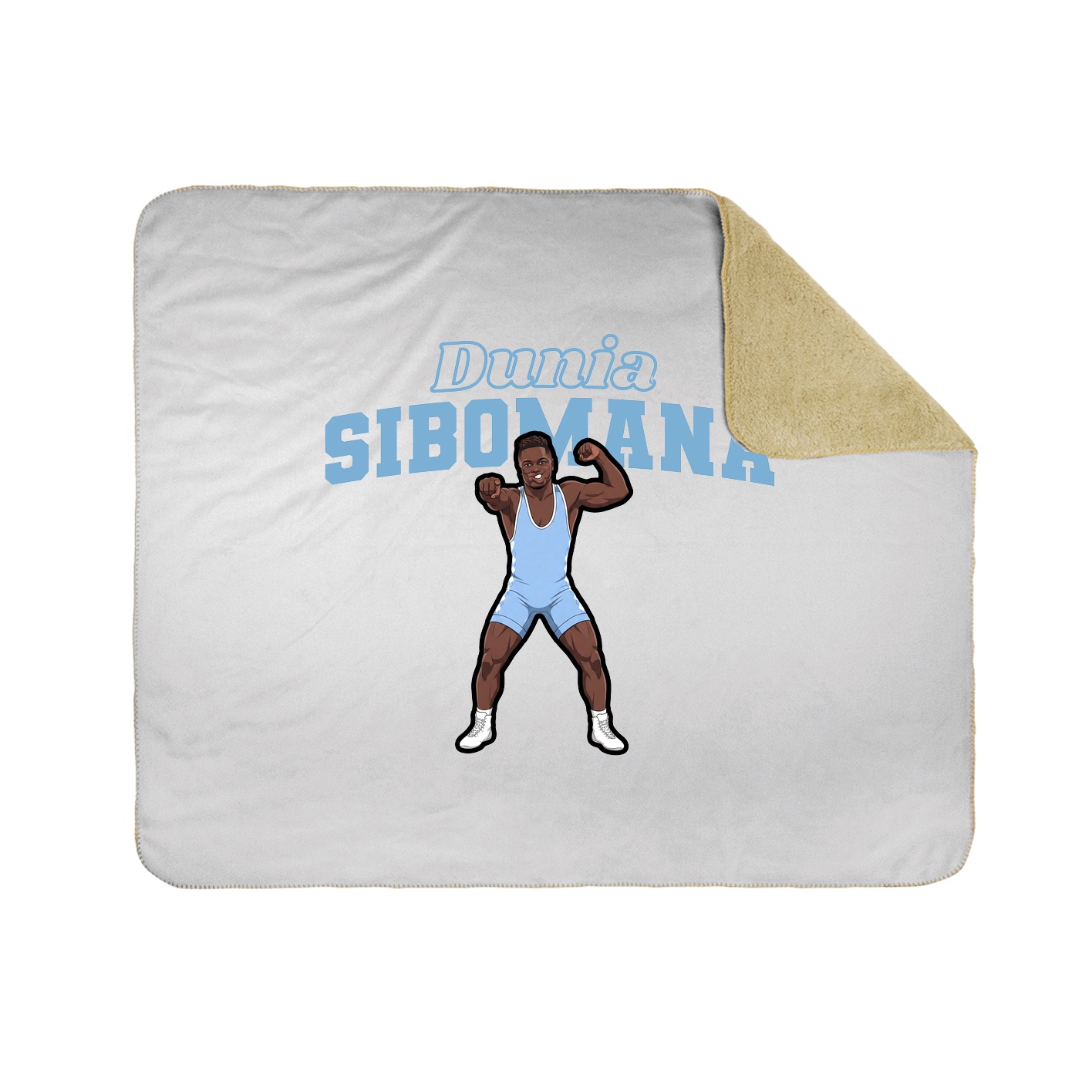 Throw Blanket — Name Arch in White