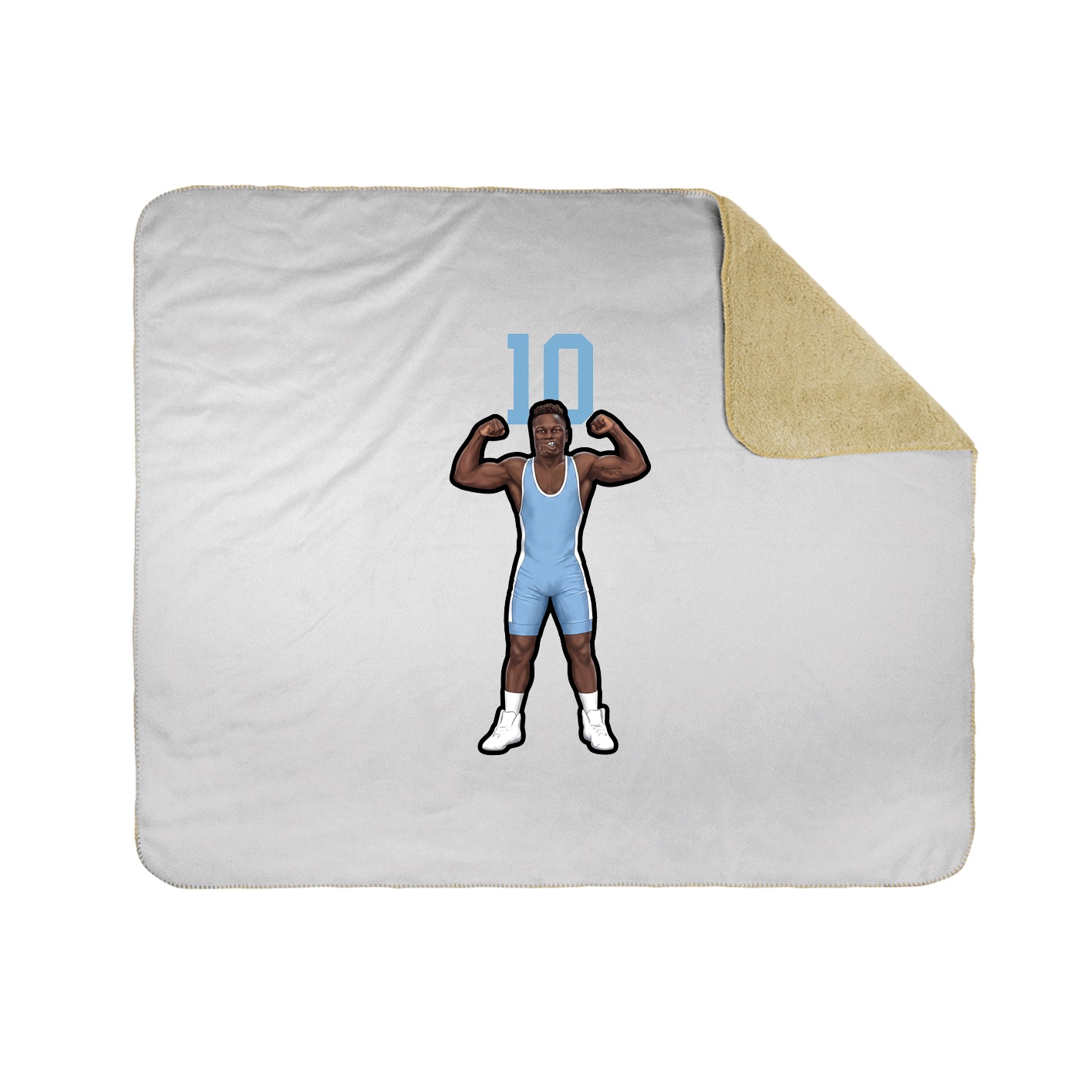 Throw Blanket — Number Top in White
