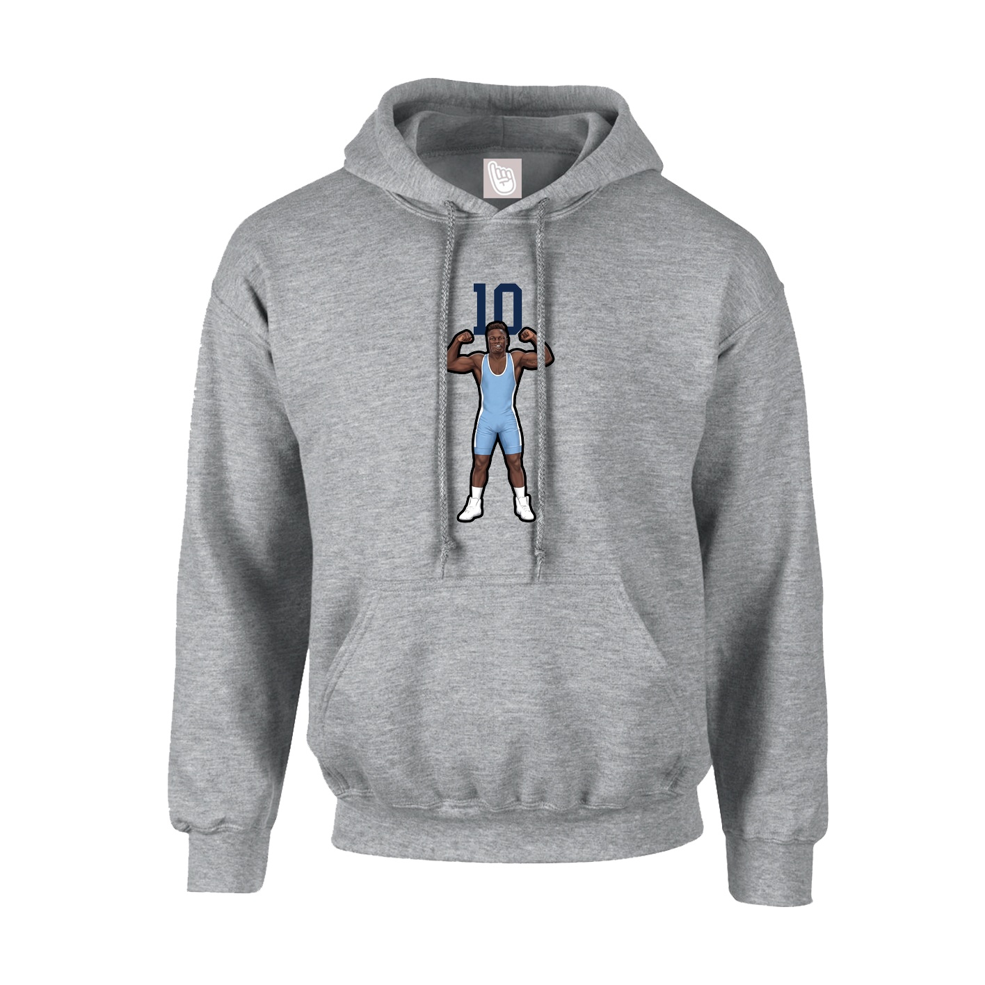 Youth Hoodie — Number Top in Grey
