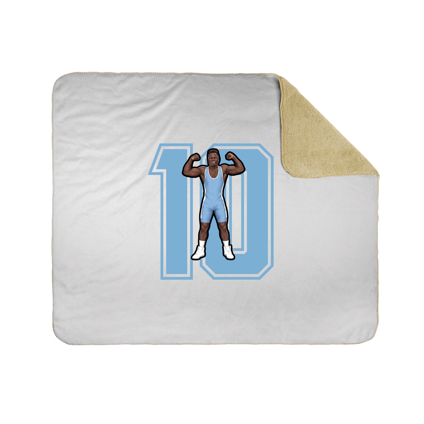 Throw Blanket — Number in White