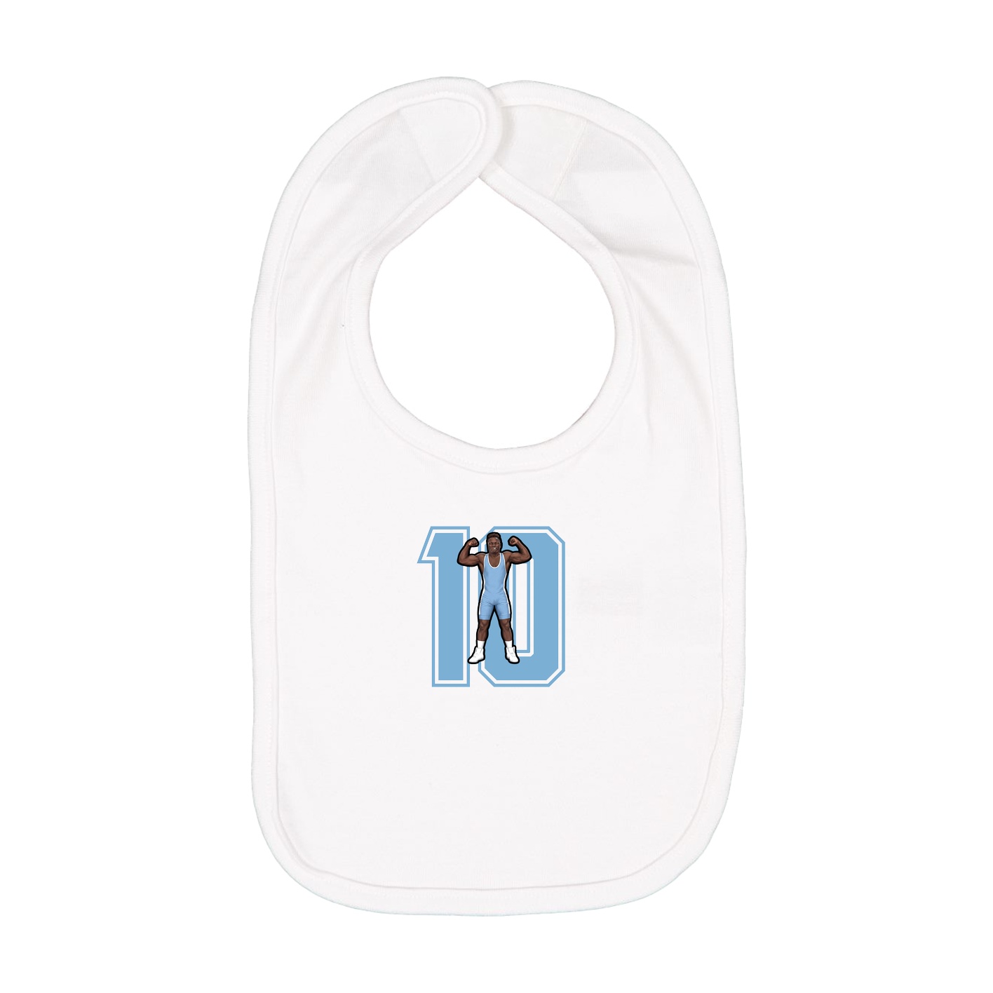 Infant Bib — Number in White