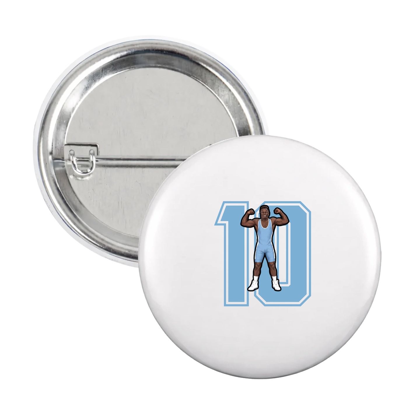 Game Day Button — Number in White
