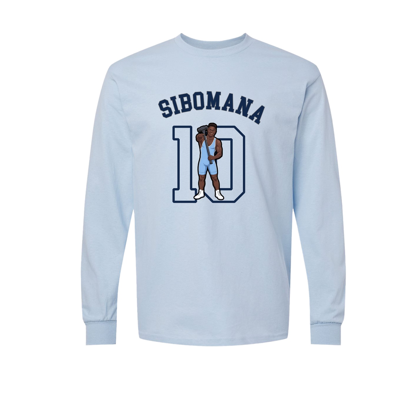 Long Sleeve Tee — Shirsey Arch in Light Blue
